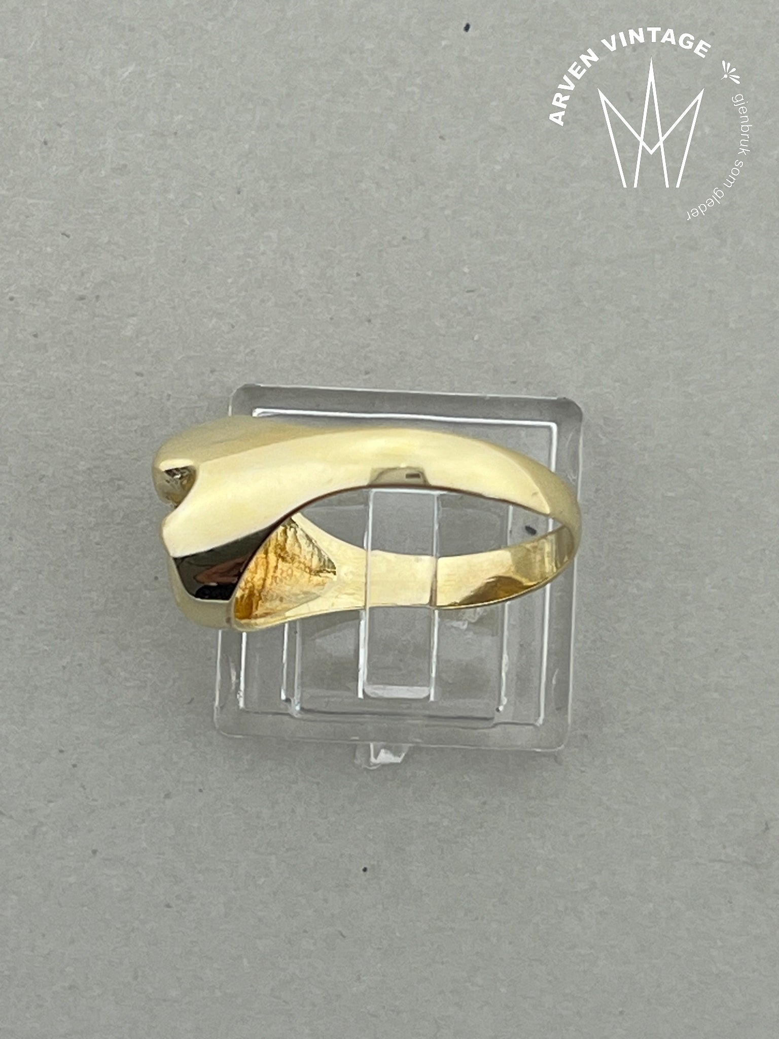 Vintage ring gult gull str56
