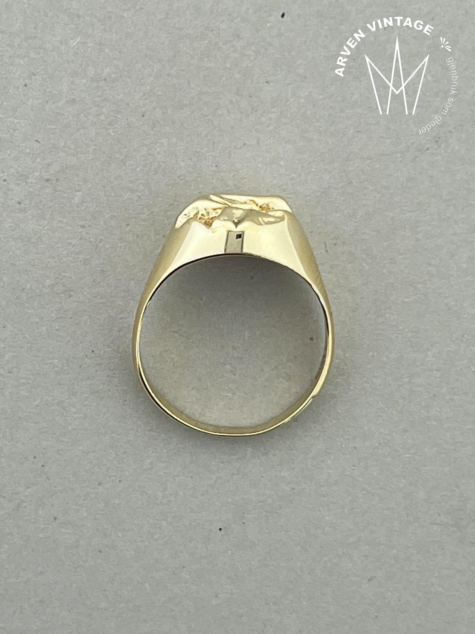 Vintage ring gult gull str56
