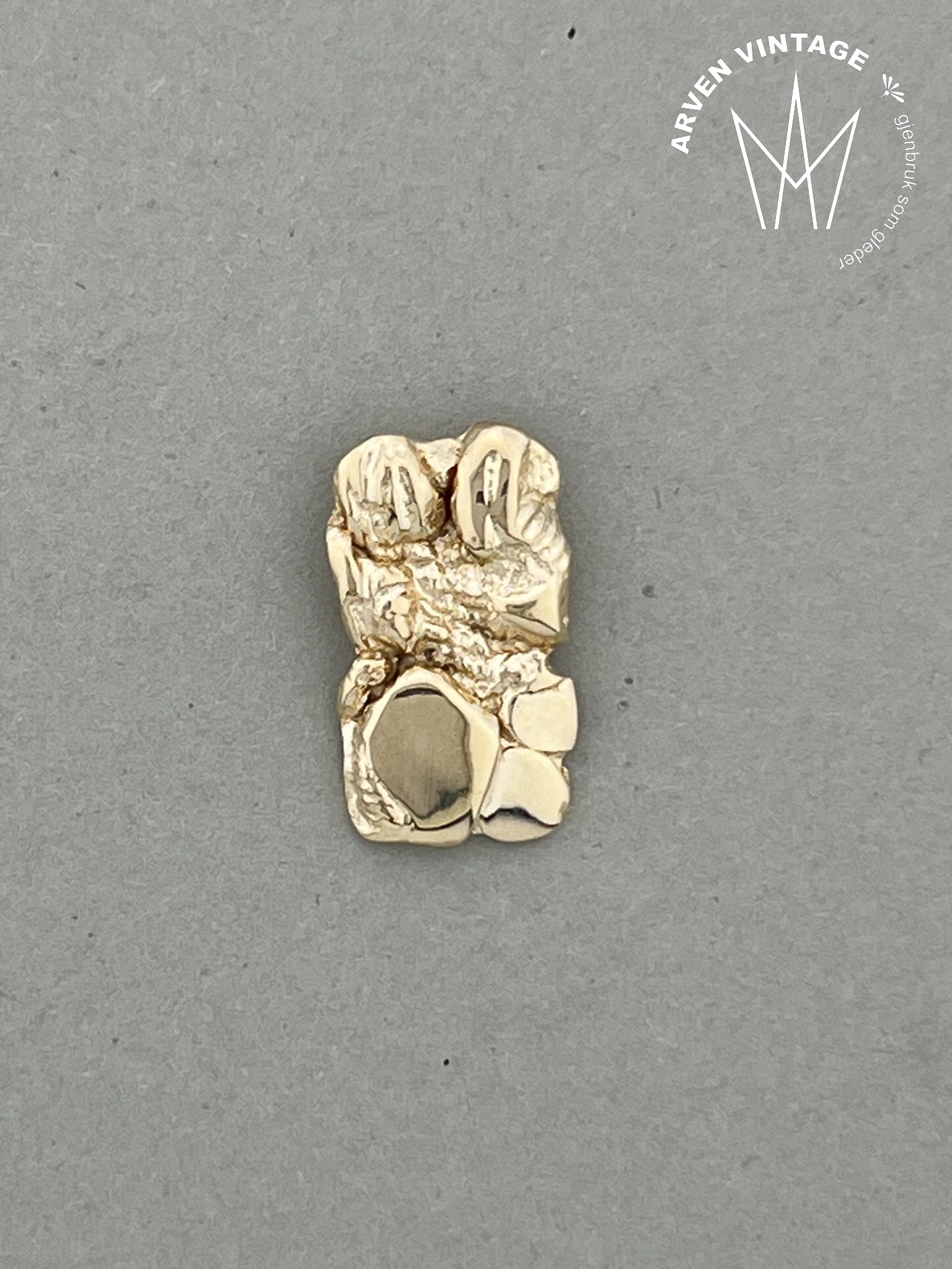 Vintage anheng gult gull