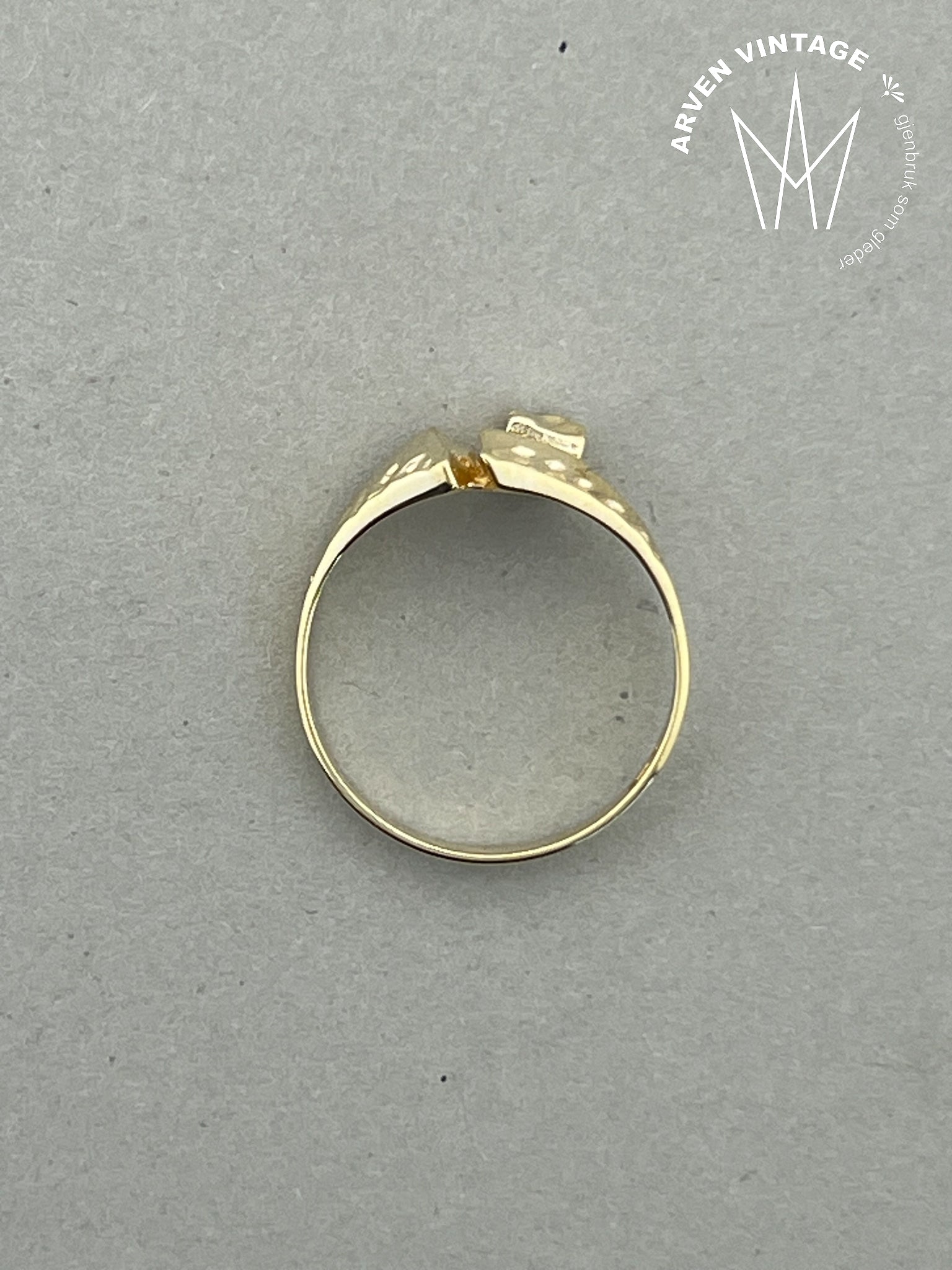 Vintage ring gult gull str57