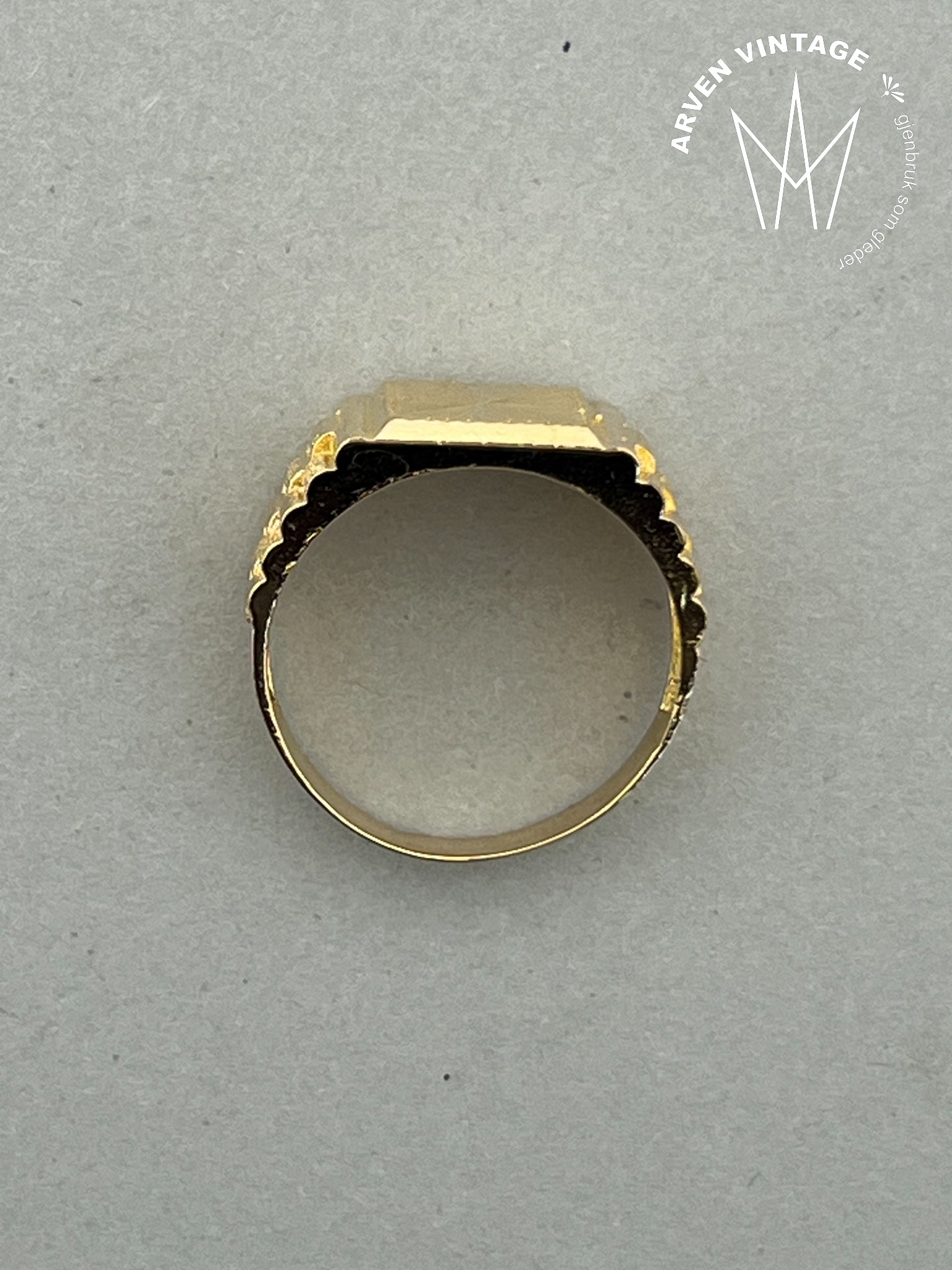 Vintage ring 21K gult gull str62