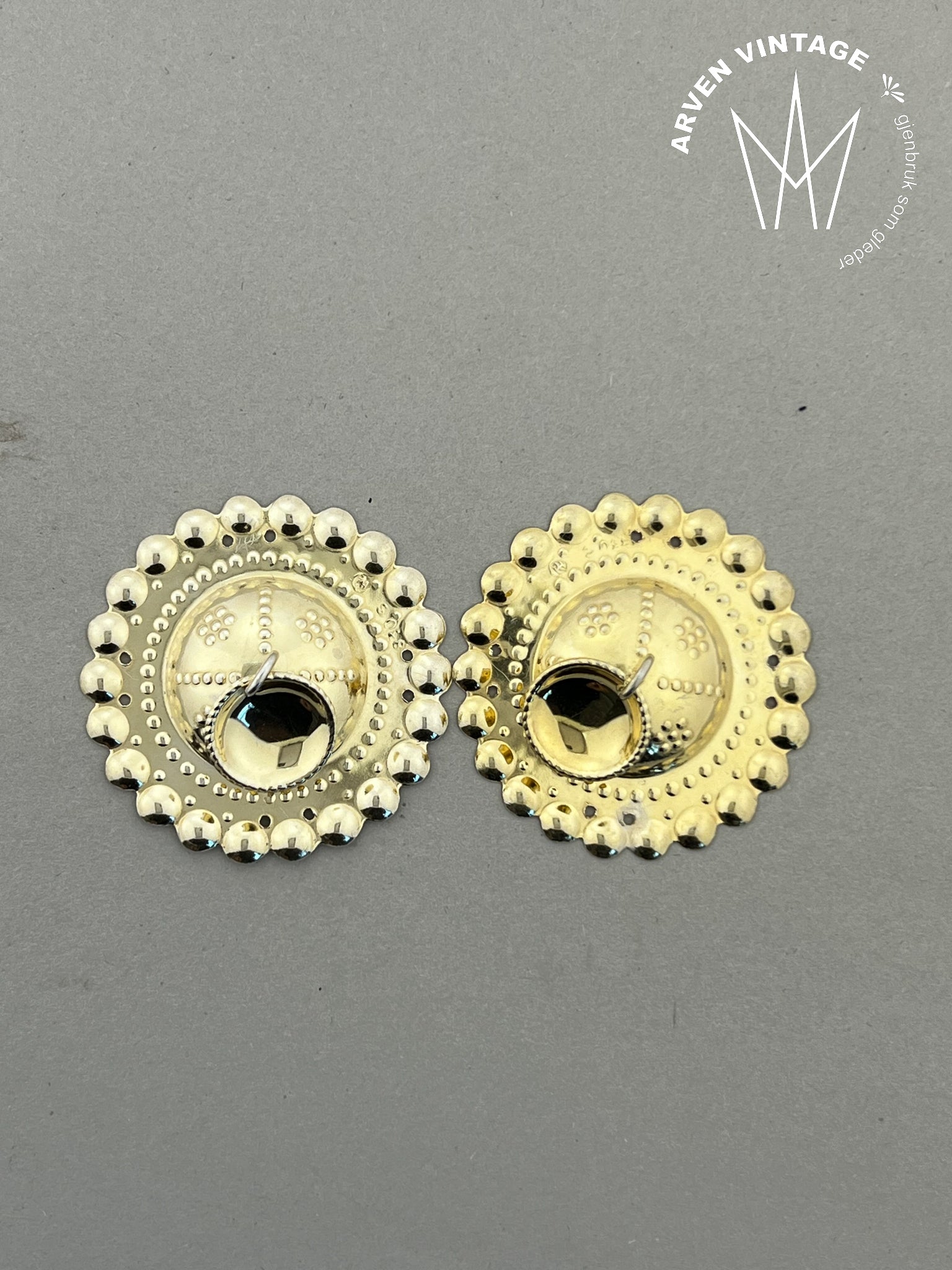 Vintage forgylte borer (par)