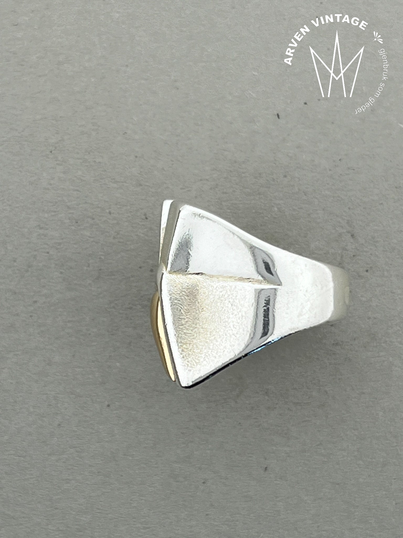 Vintage Sylvsmidja sølvring str56