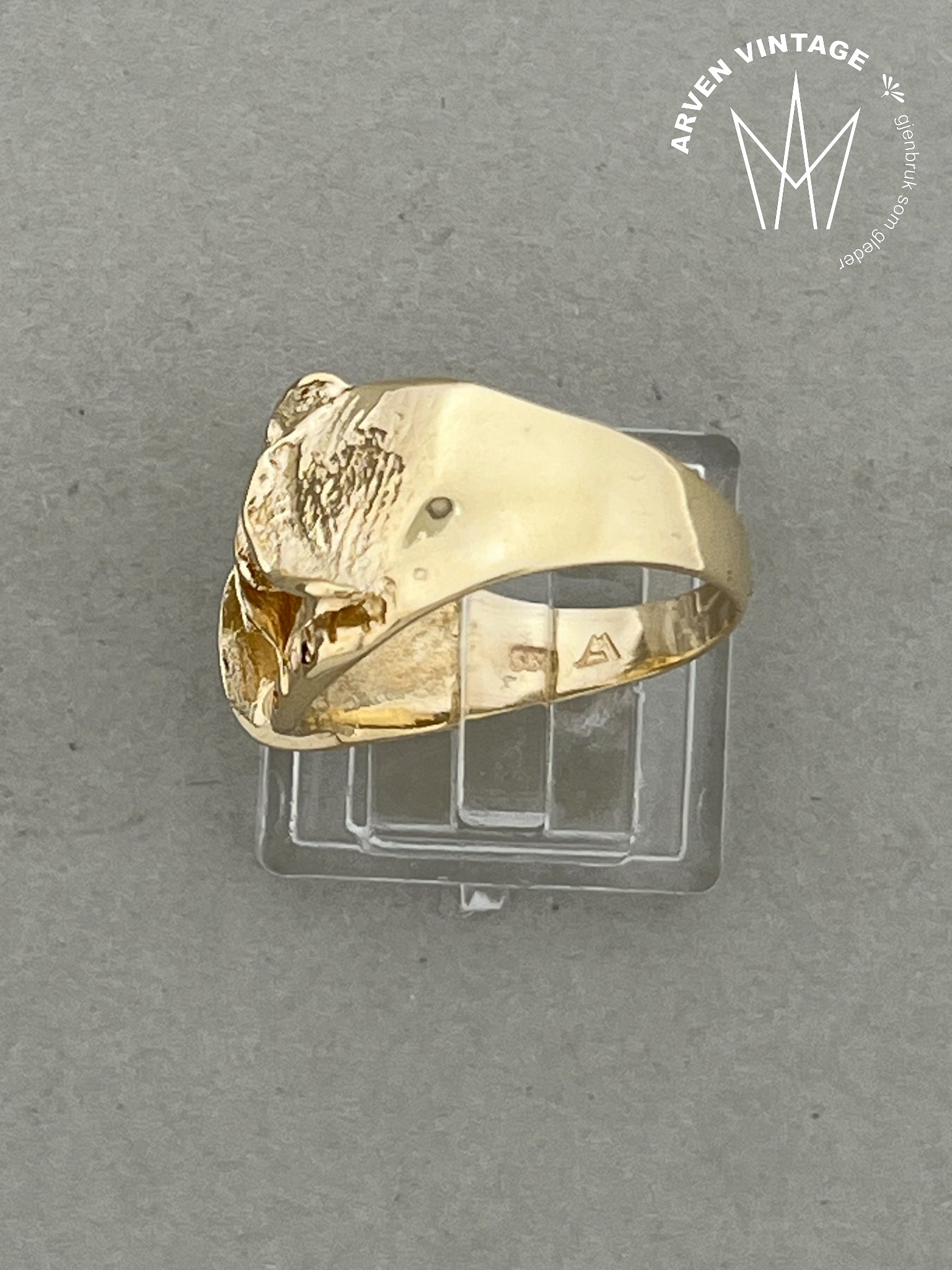 Vintage ring gult gull str56