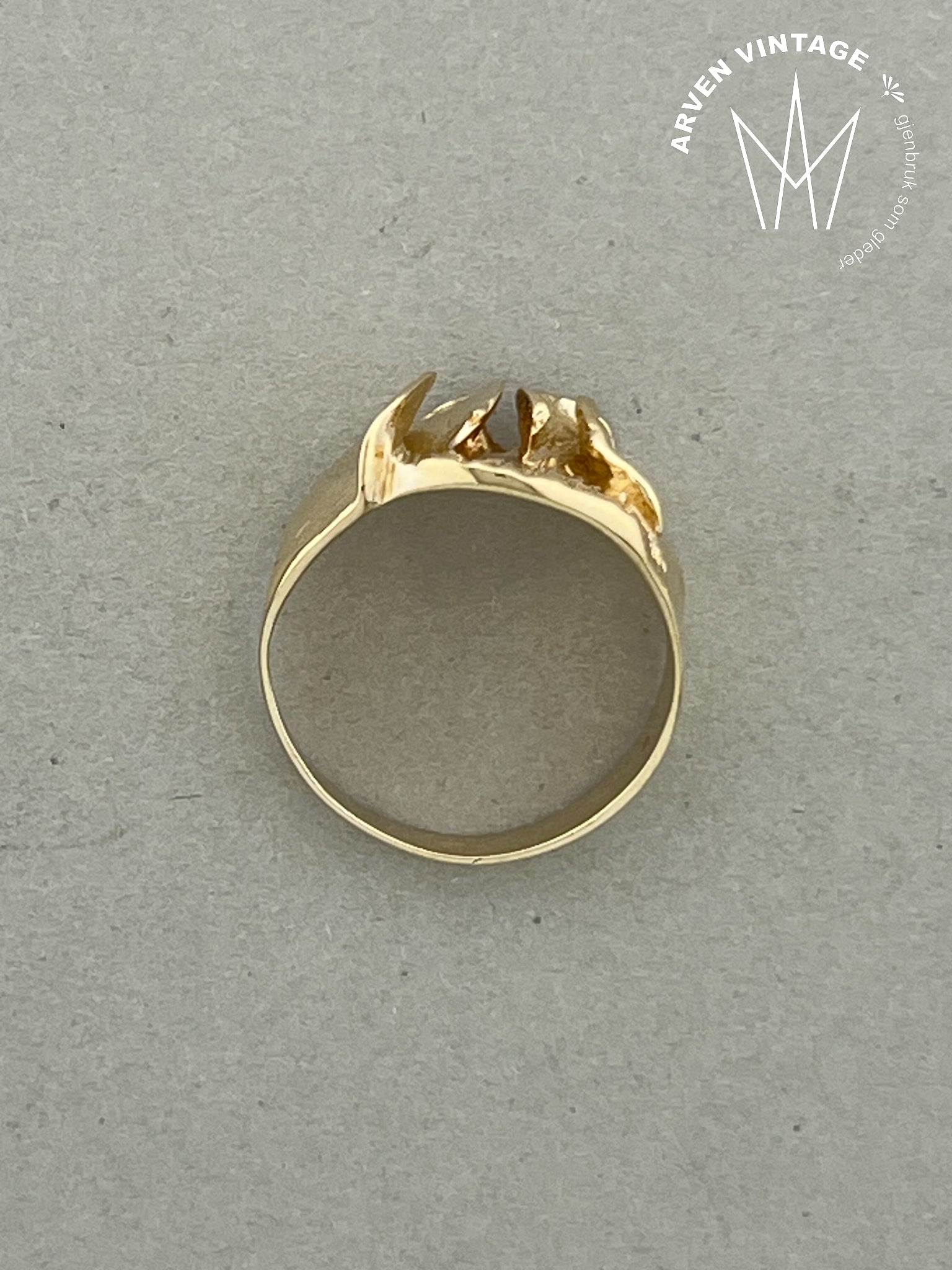Vintage ring gult gull str56