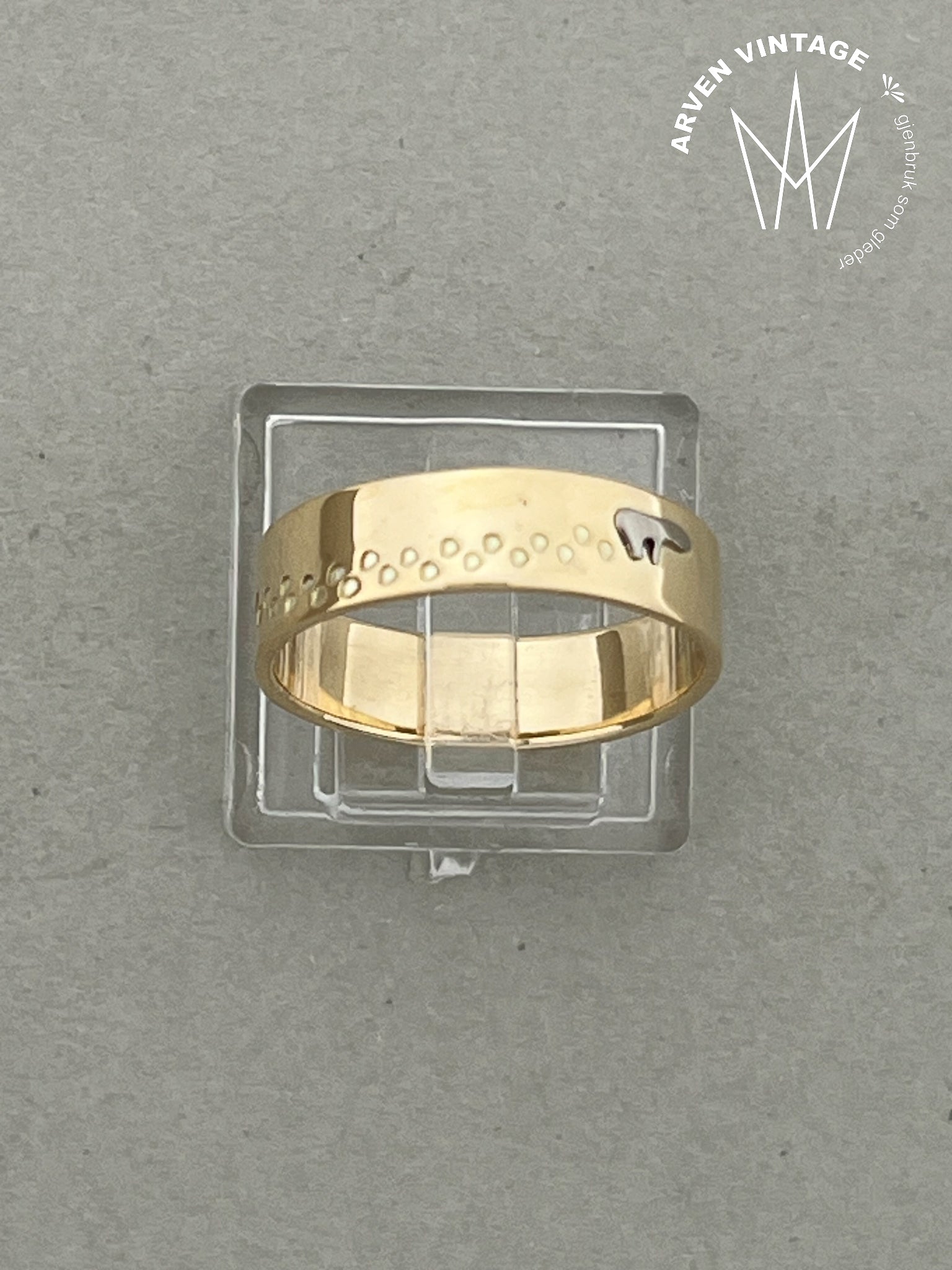 Vintage ring gult gull str57