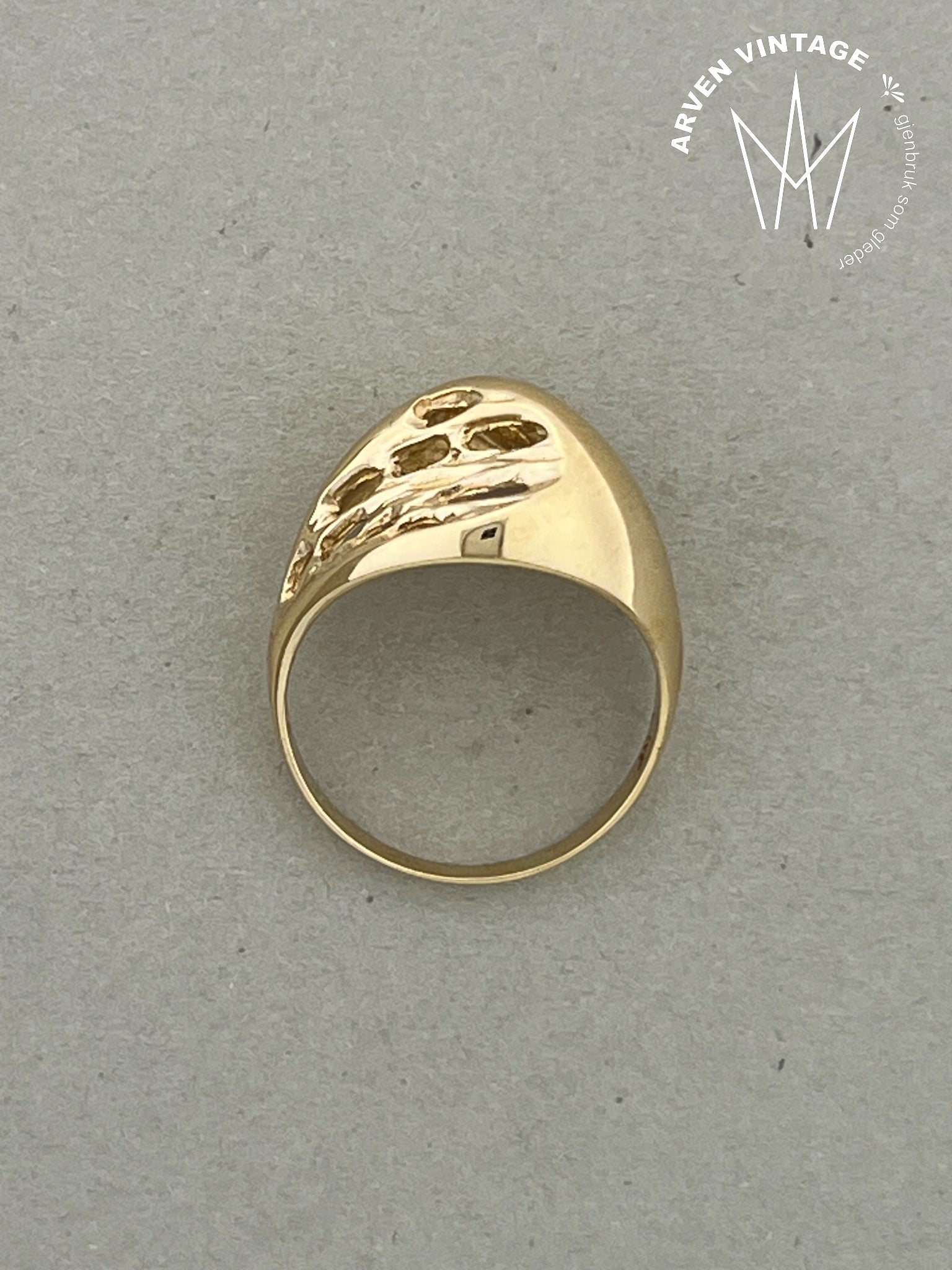 Vintage ring gult gull str56
