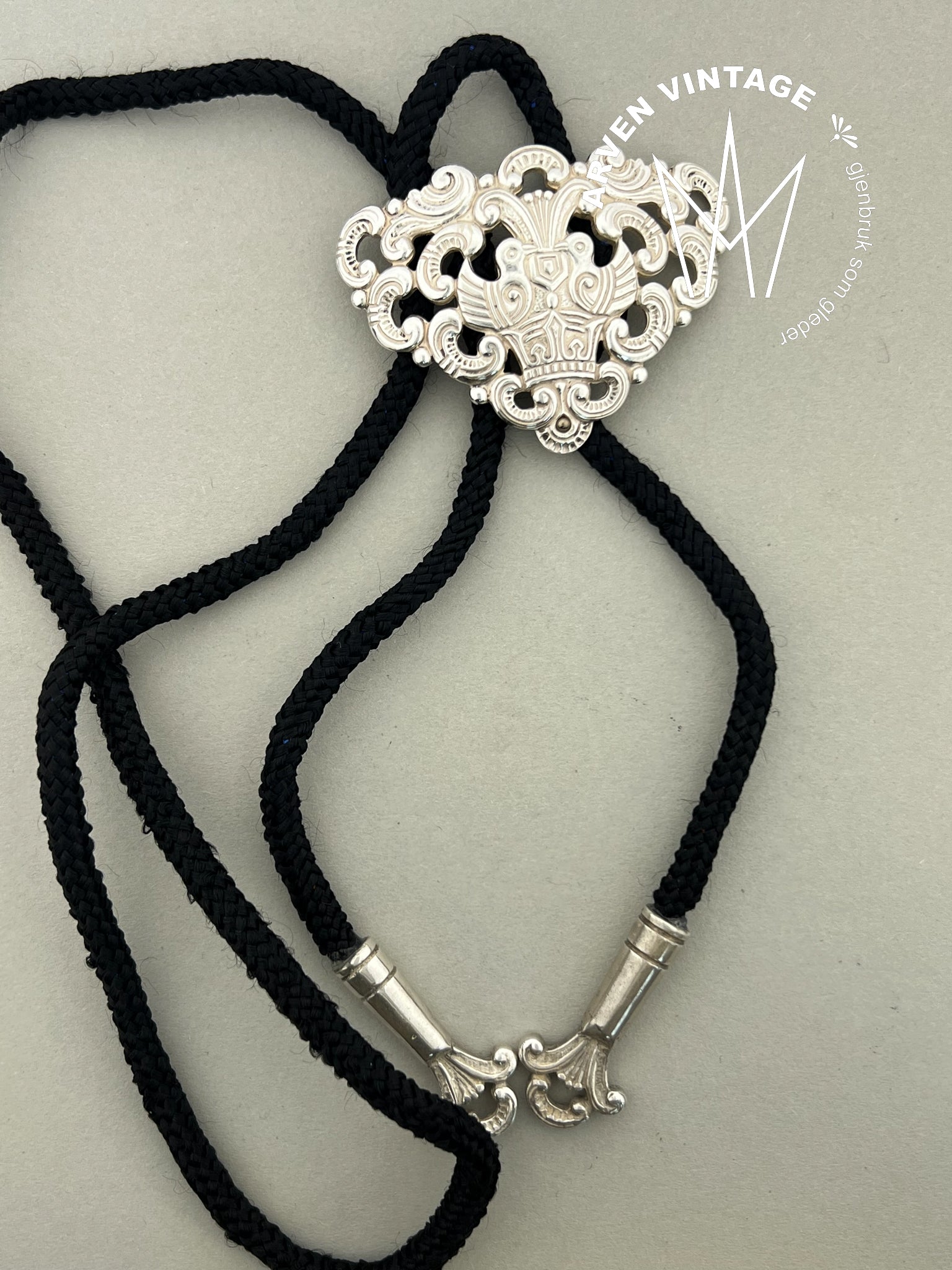 Vintage Nils Hansen sølv lisseslips