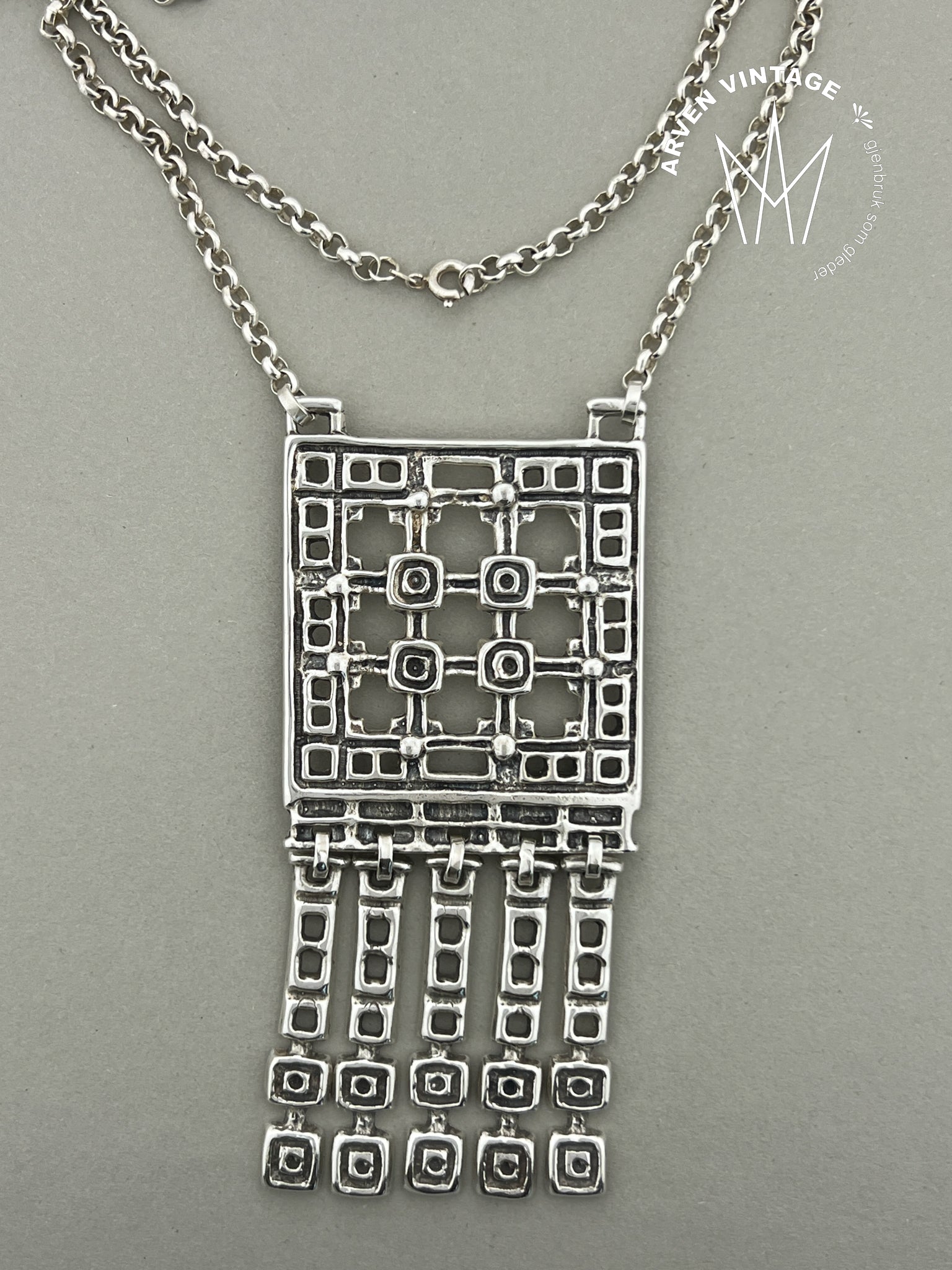 Vintage sølv halssmykke Uni David-Andersen