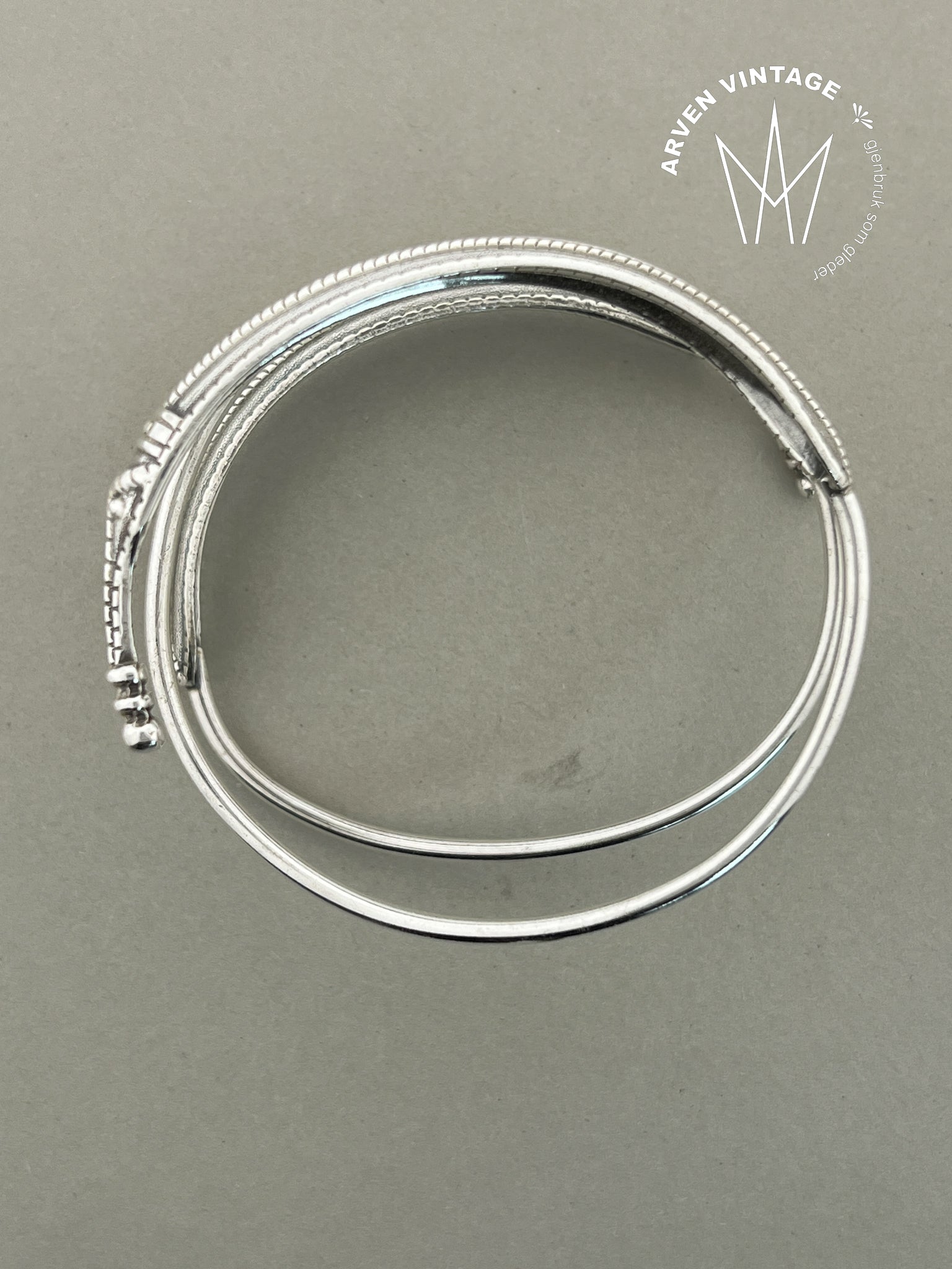 Vintage David-Andersen sølv armring 20cm