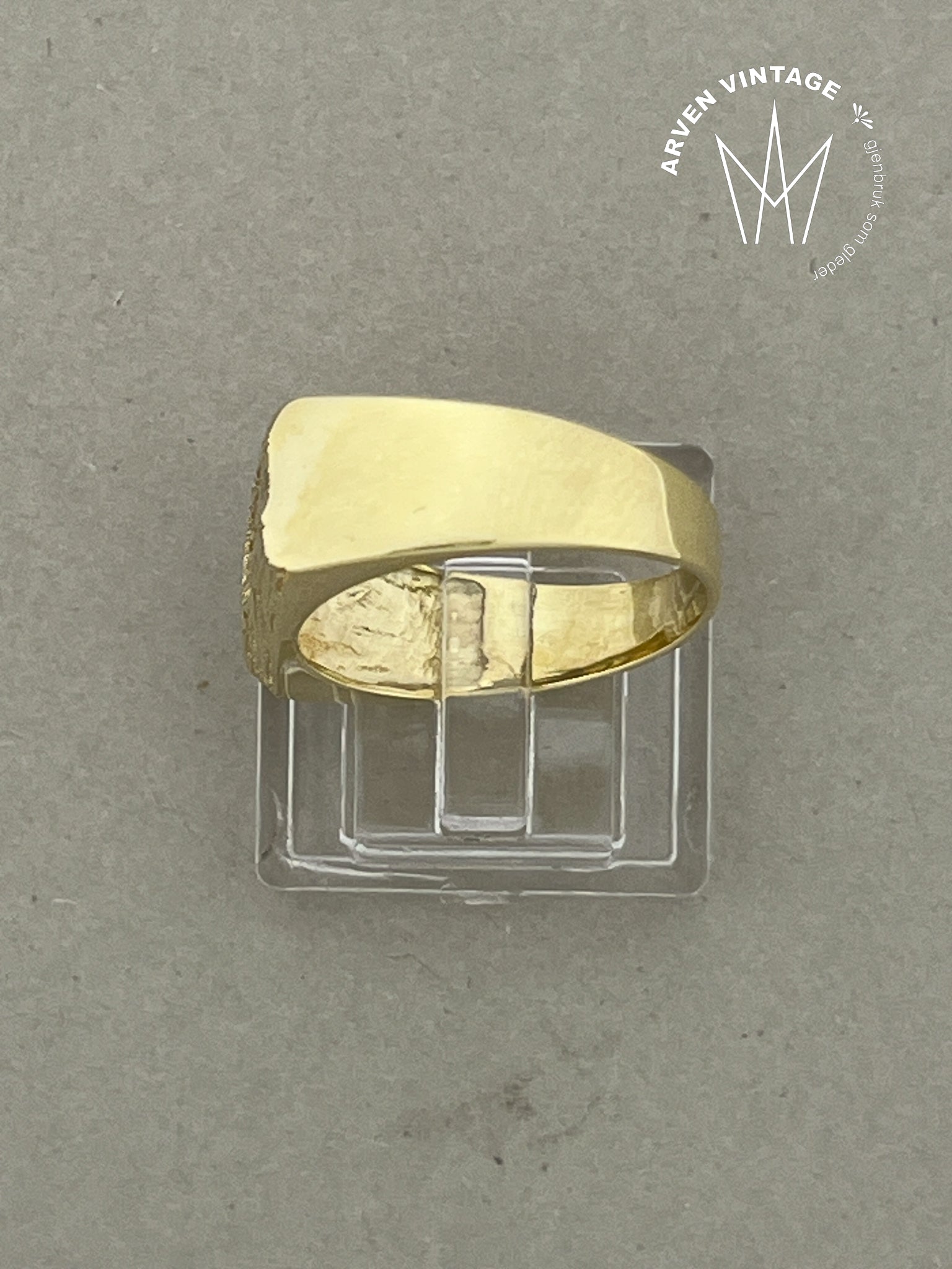Vintage ring gult gull str 56