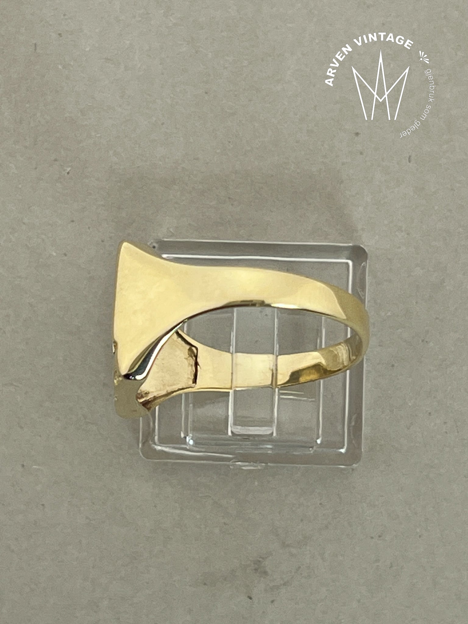 Vintage ring gult gull str 62