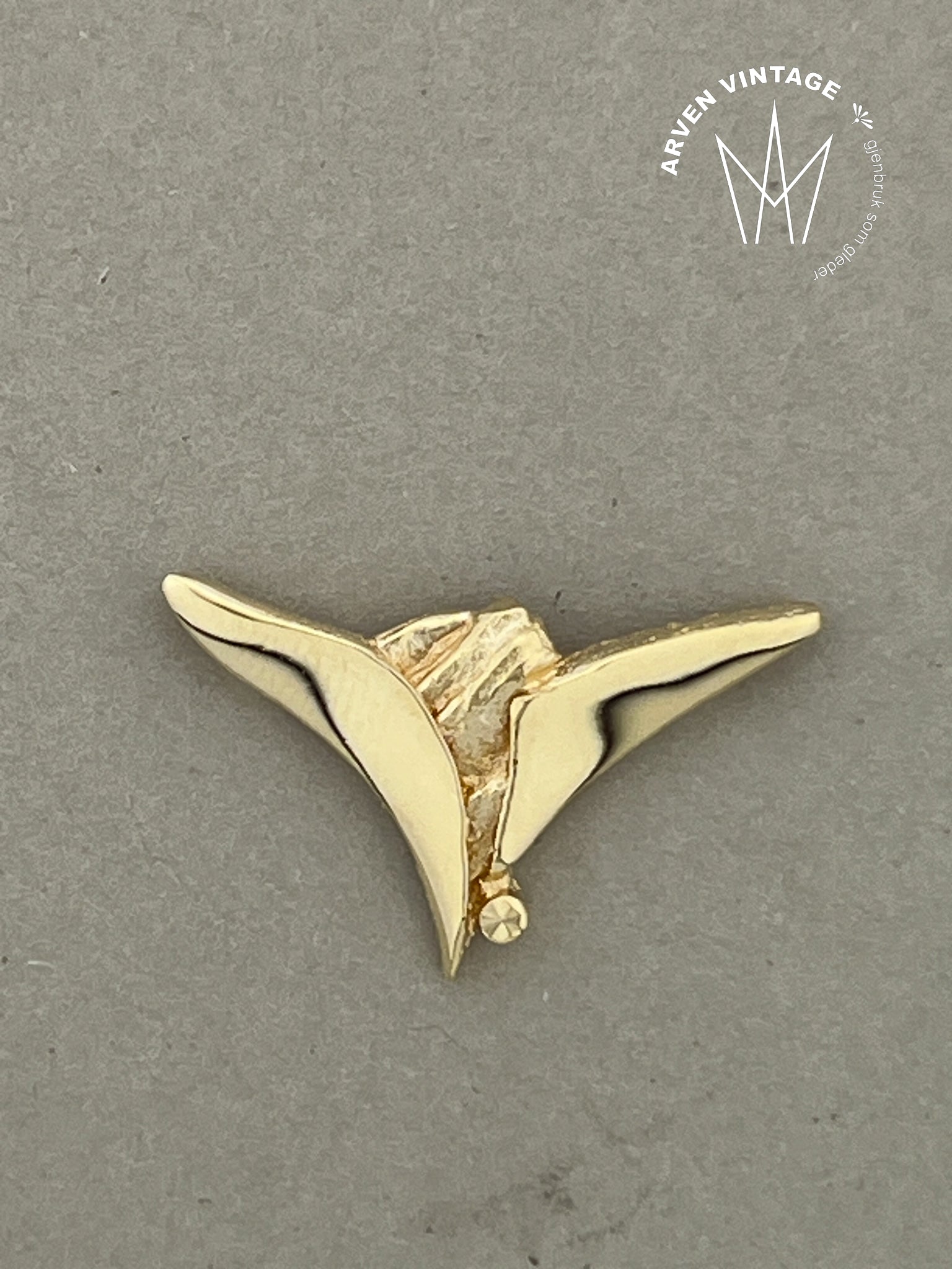 Vintage anheng gult gull