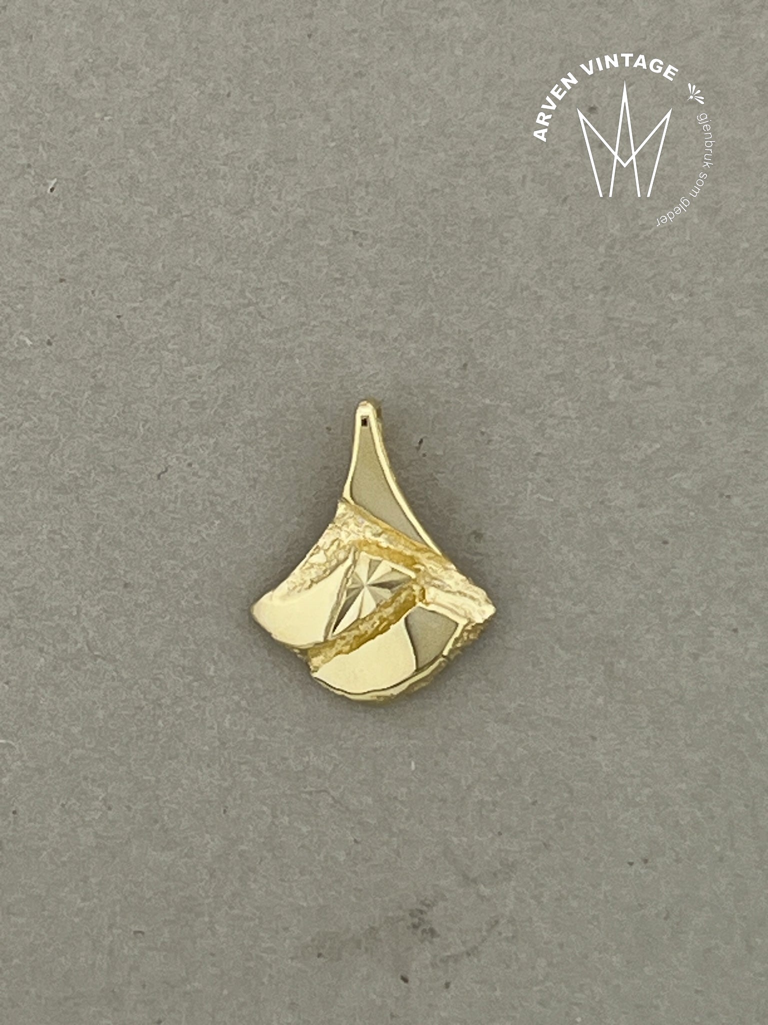 Vintage anheng gult gull