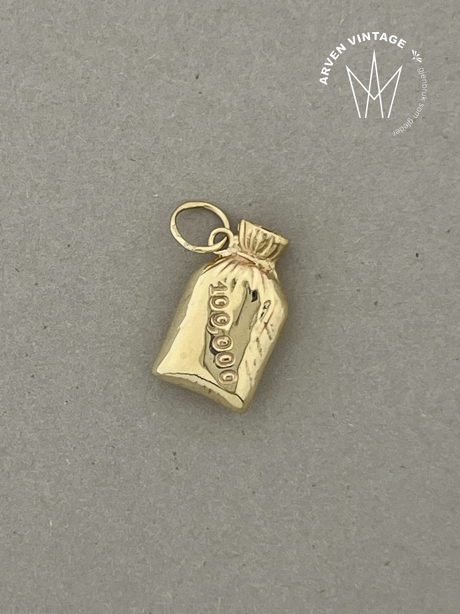 Vintage anheng gult gull
