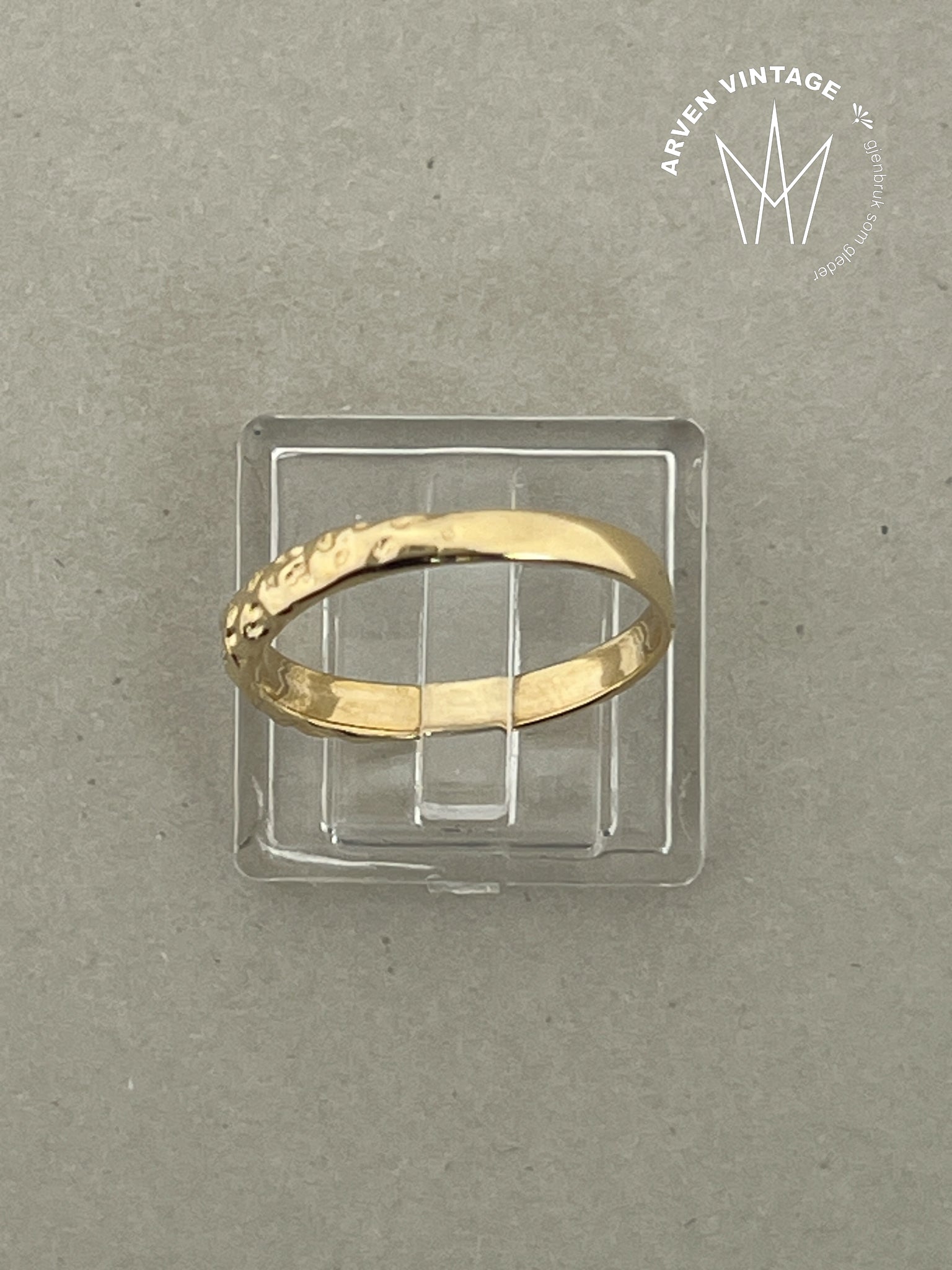 Vintage ring gult gull str 54