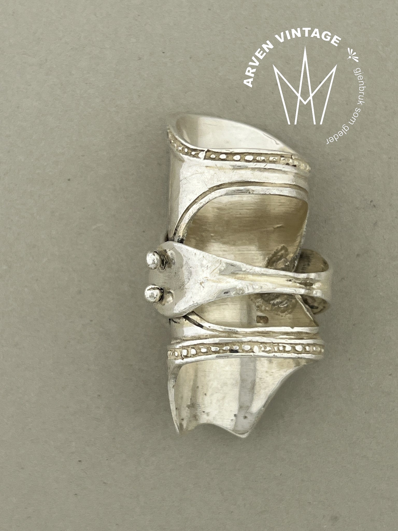 Vintage sølv ring str 59