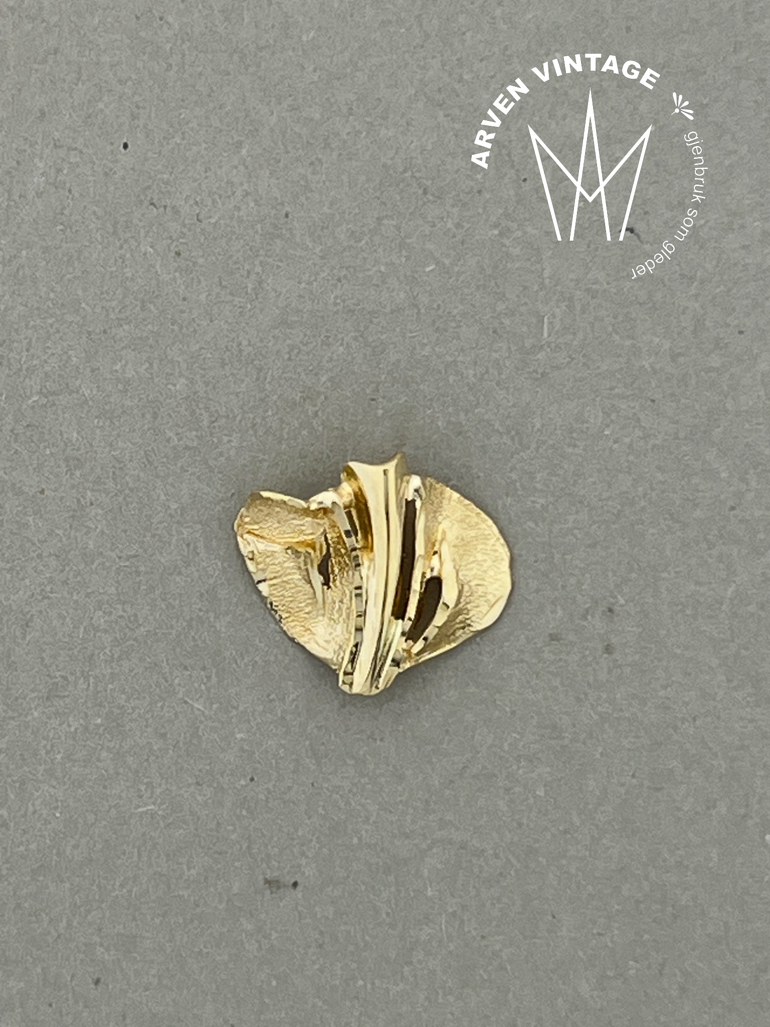 Vintage anheng gult gull