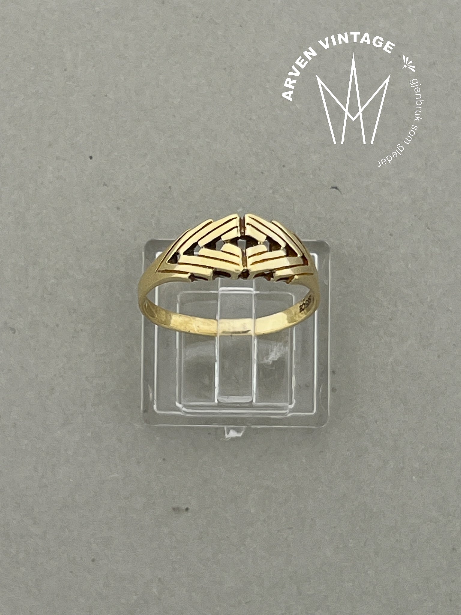 Vintage ring gult gull str57