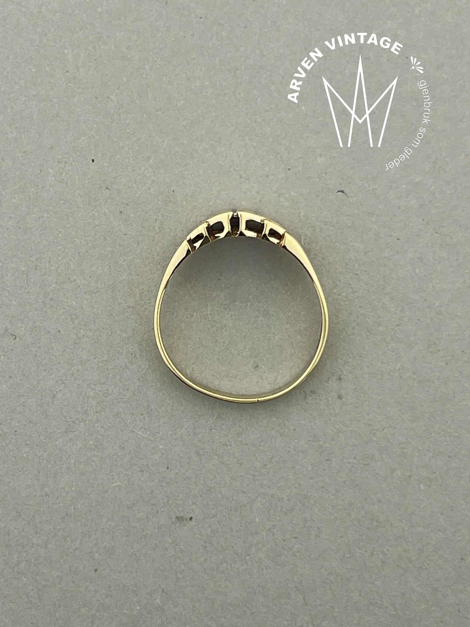 Vintage ring gult gull str57
