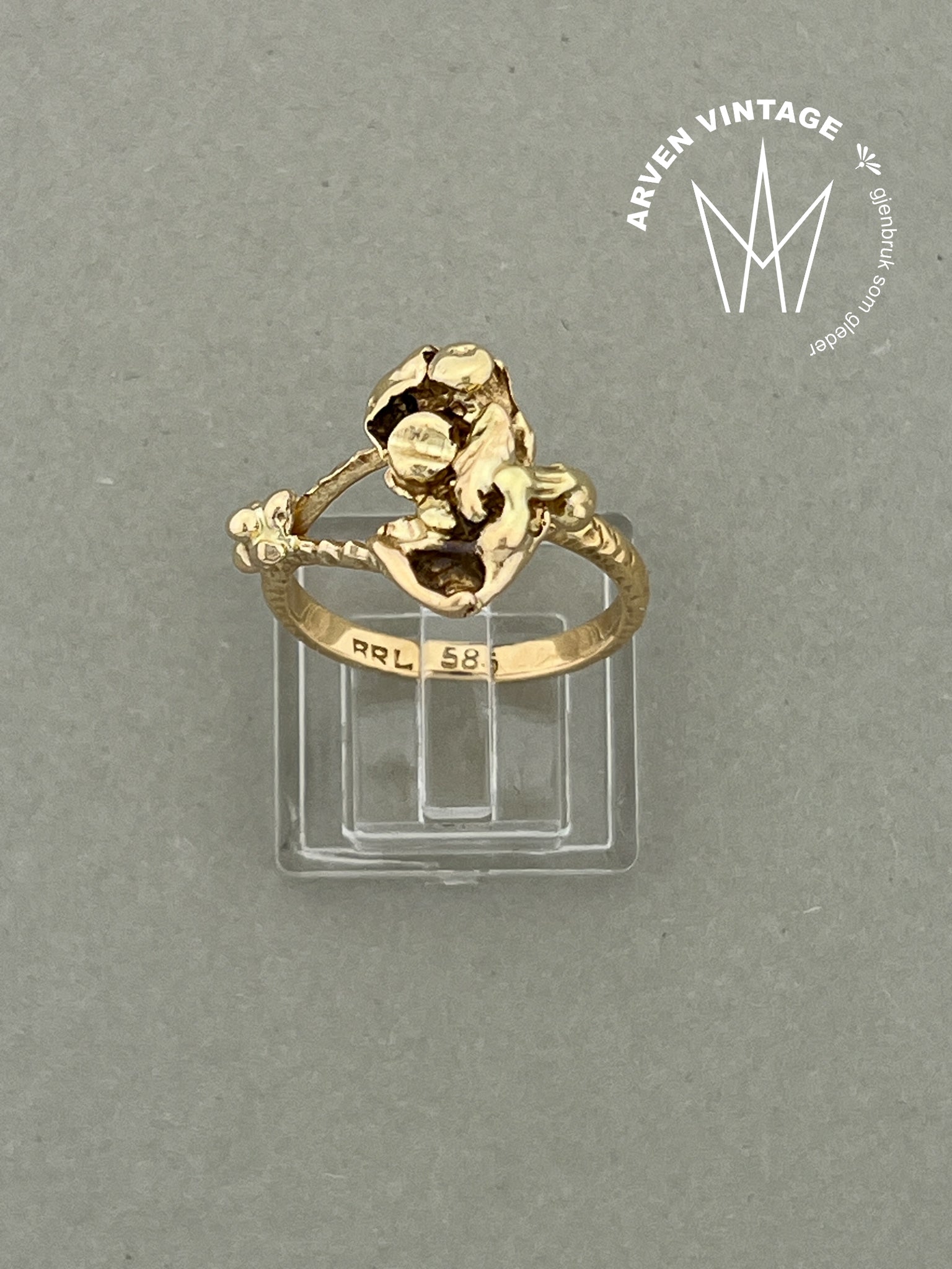 Vintage ring gult gull str59