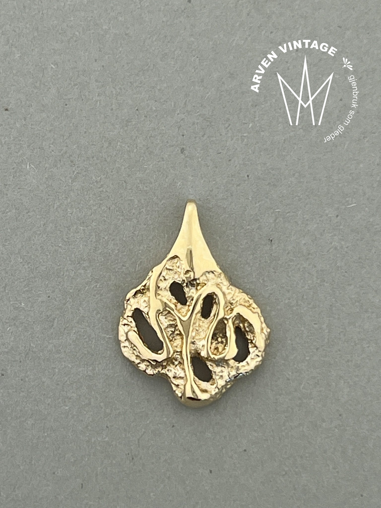 Vintage anheng gult gull