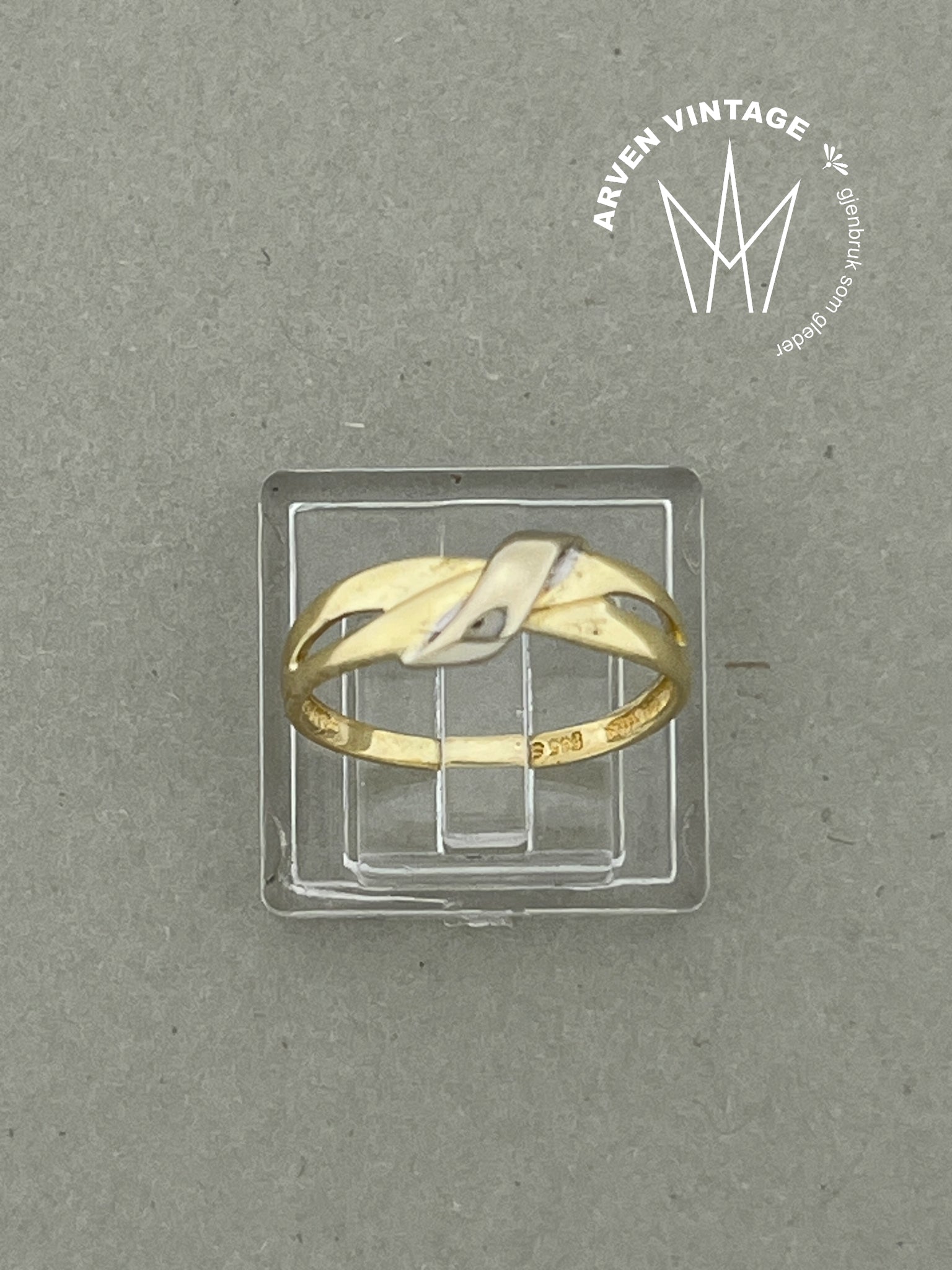 Vintage ring gult gull str52