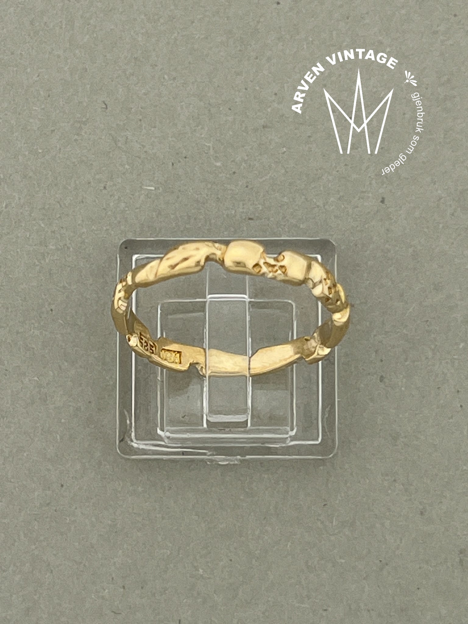 Vintage ring gult gull str58