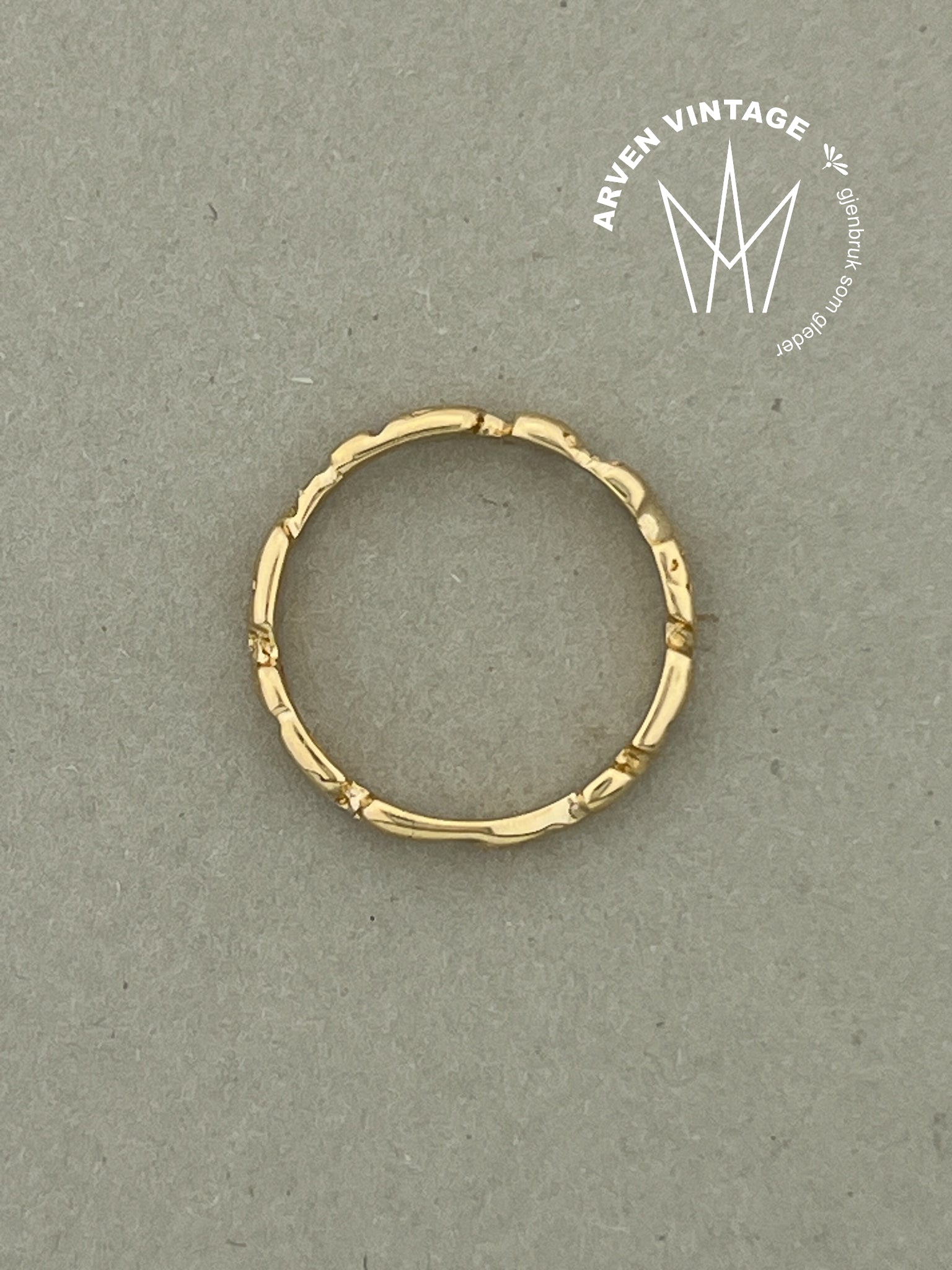 Vintage ring gult gull str58