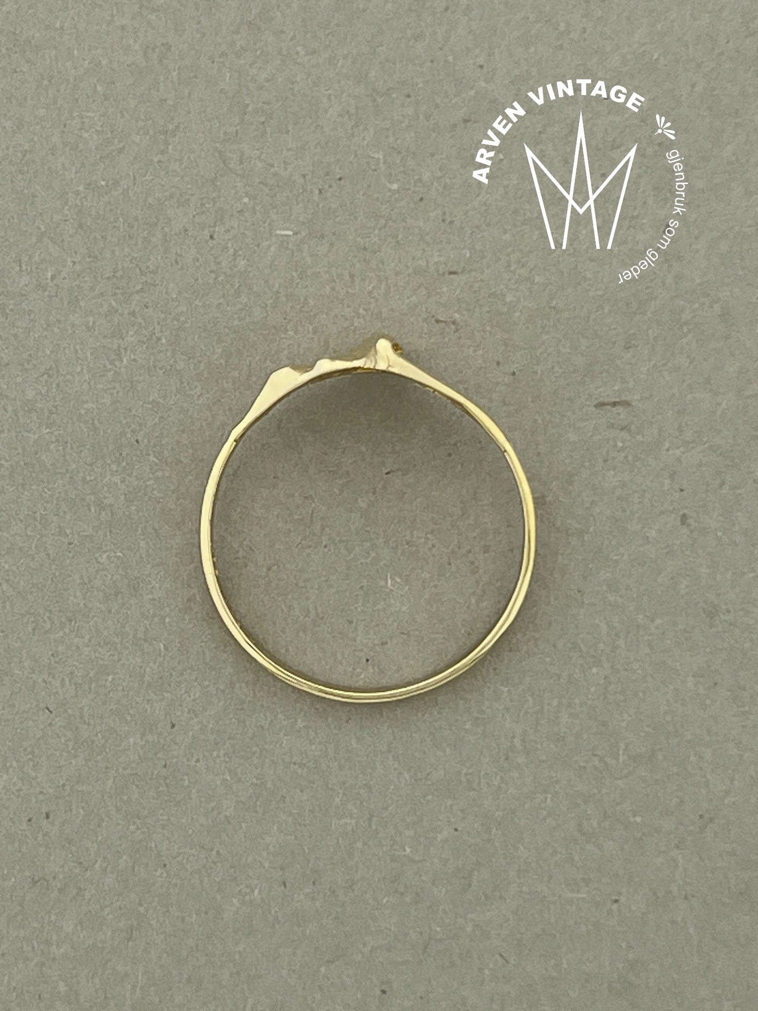 Vintage ring gult gull str58