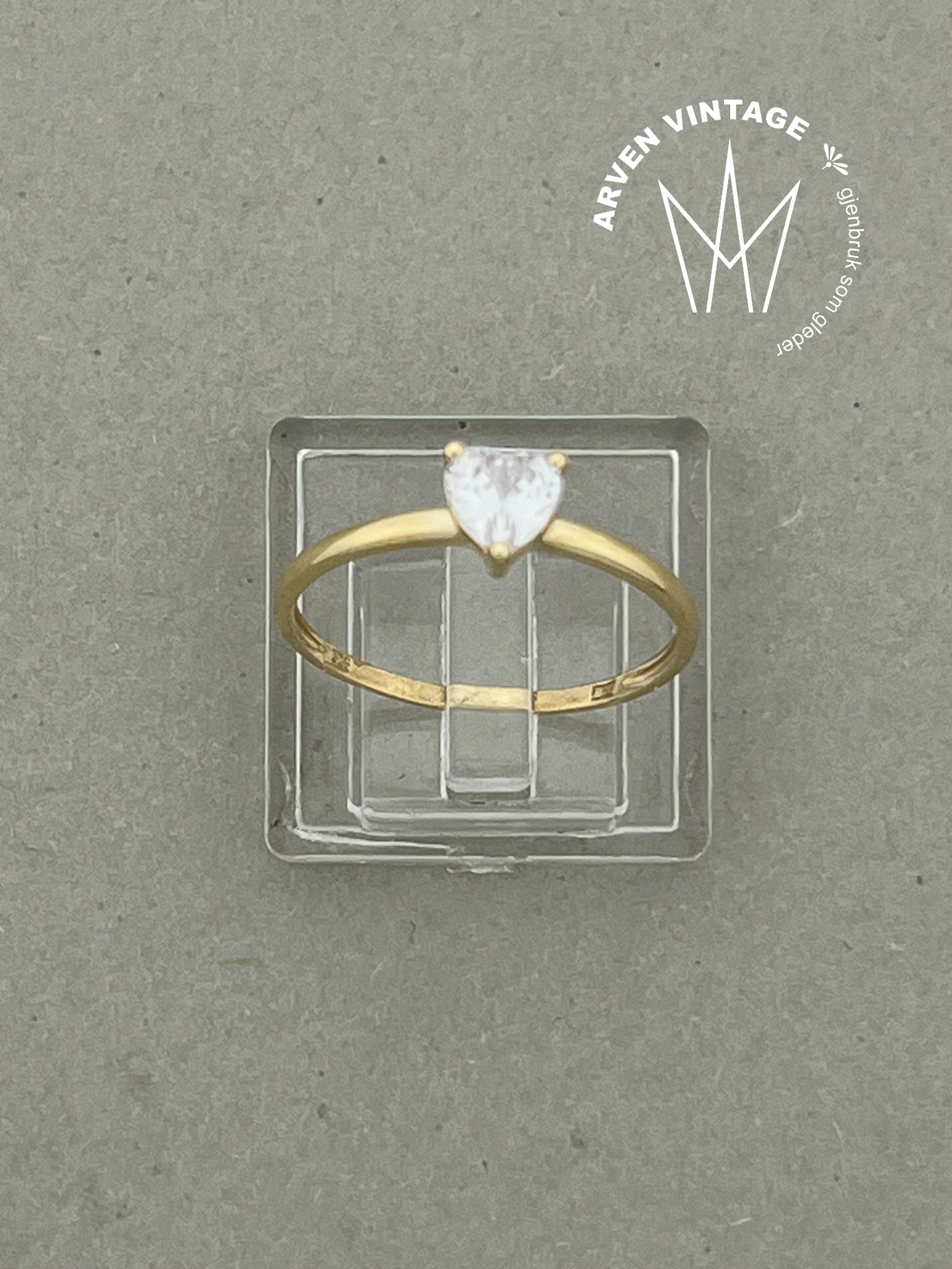 Vintage ring 10K gult gull str 51