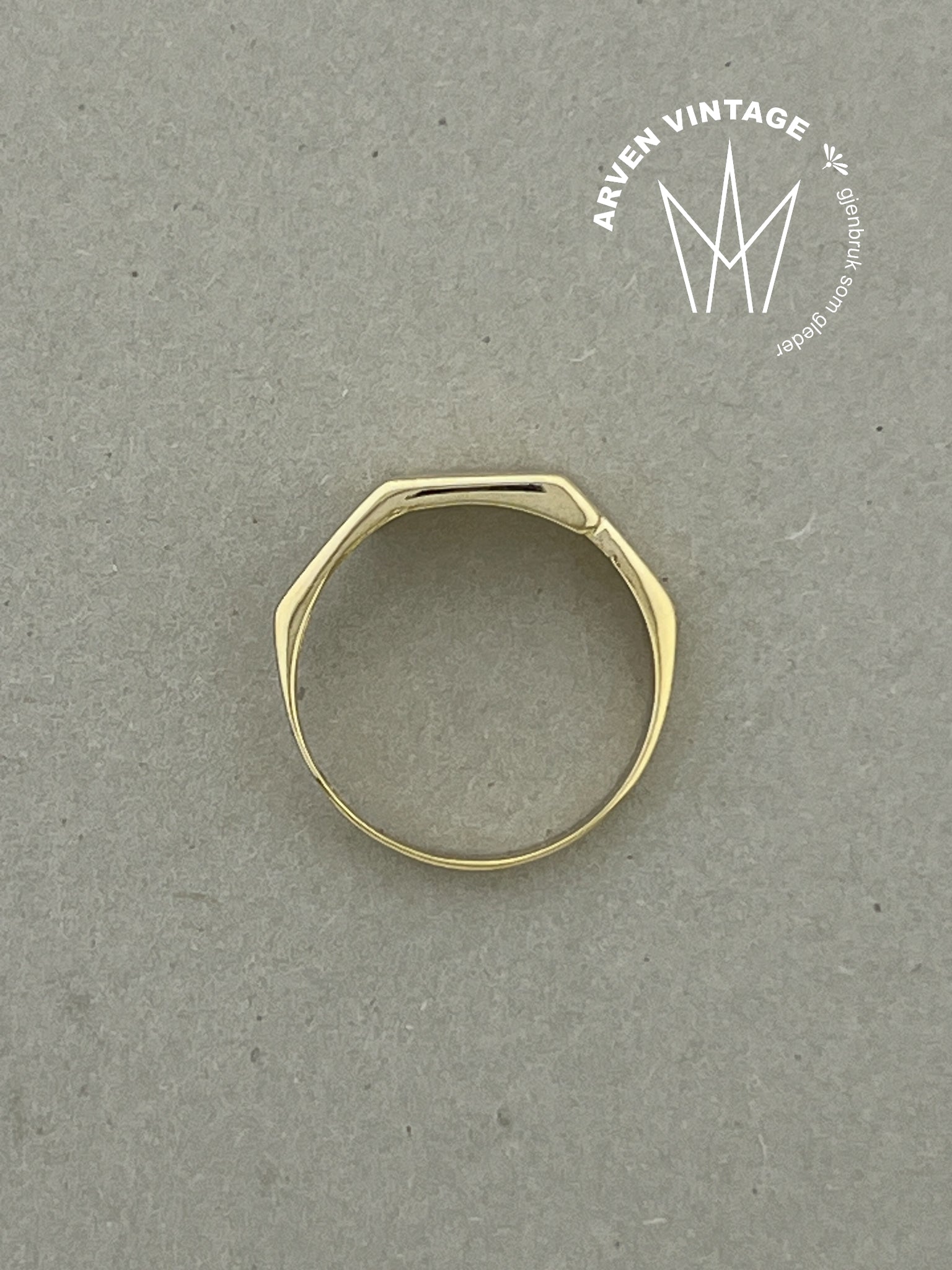 Vintage ring gult gull str 54