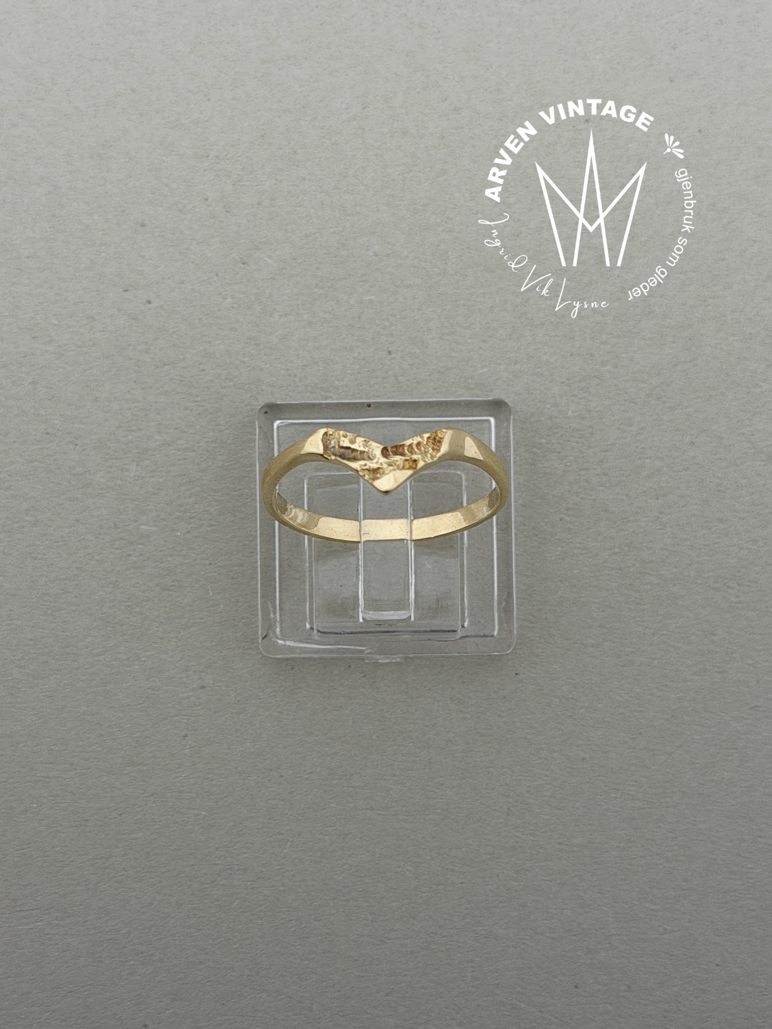 Vintage ring gult gull str55
