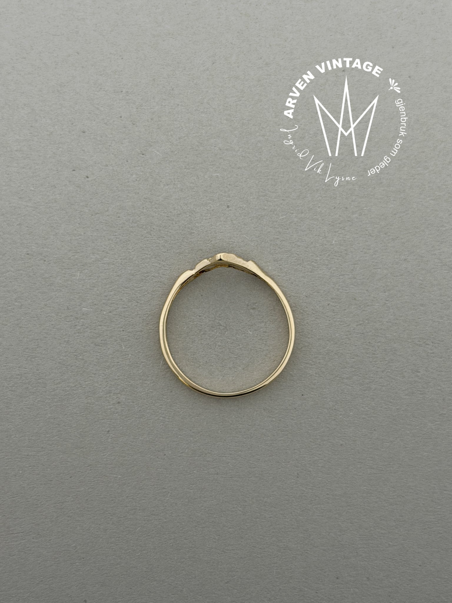 Vintage ring gult gull str55