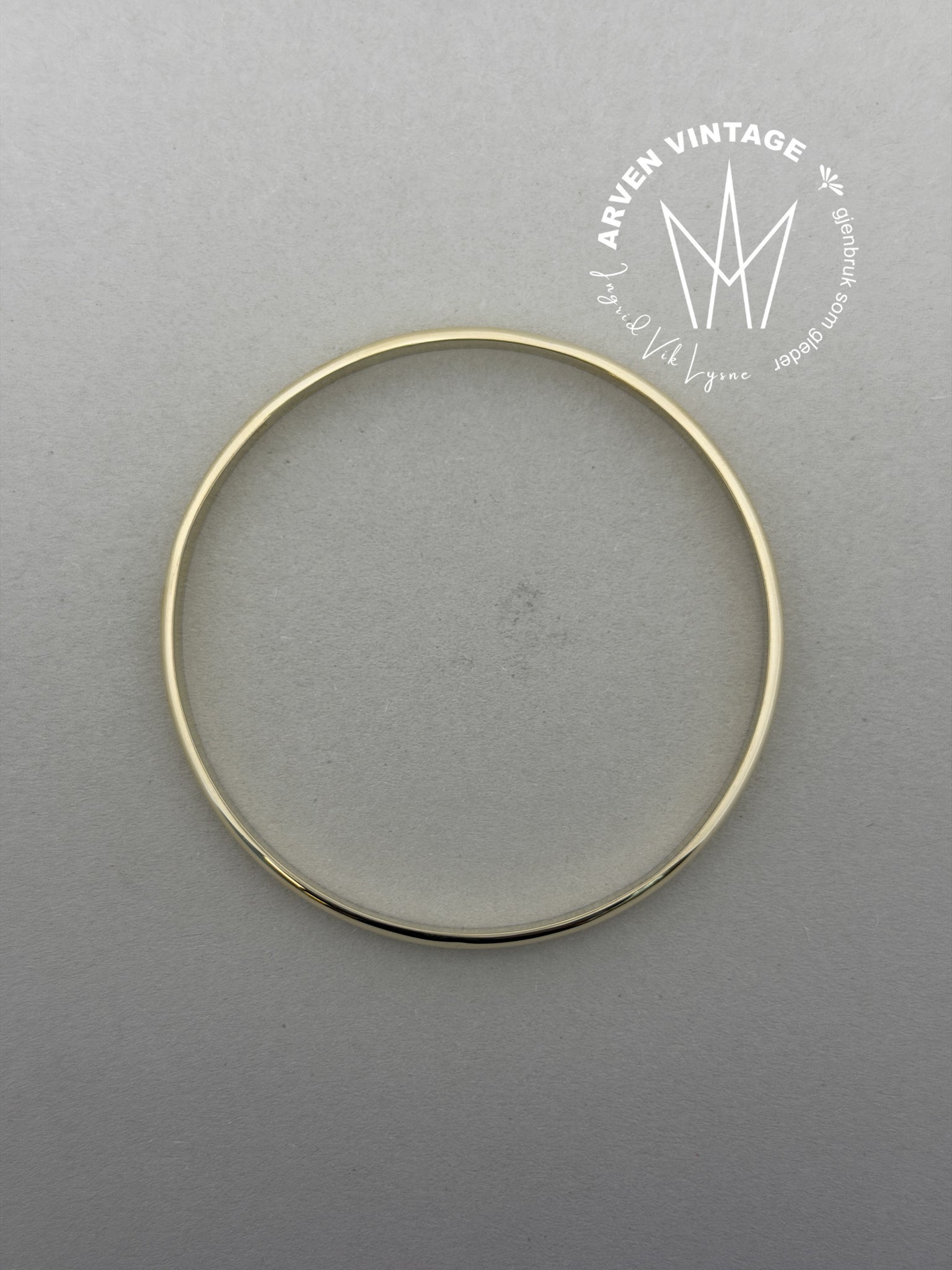 Vintage armring gult gull 19cm