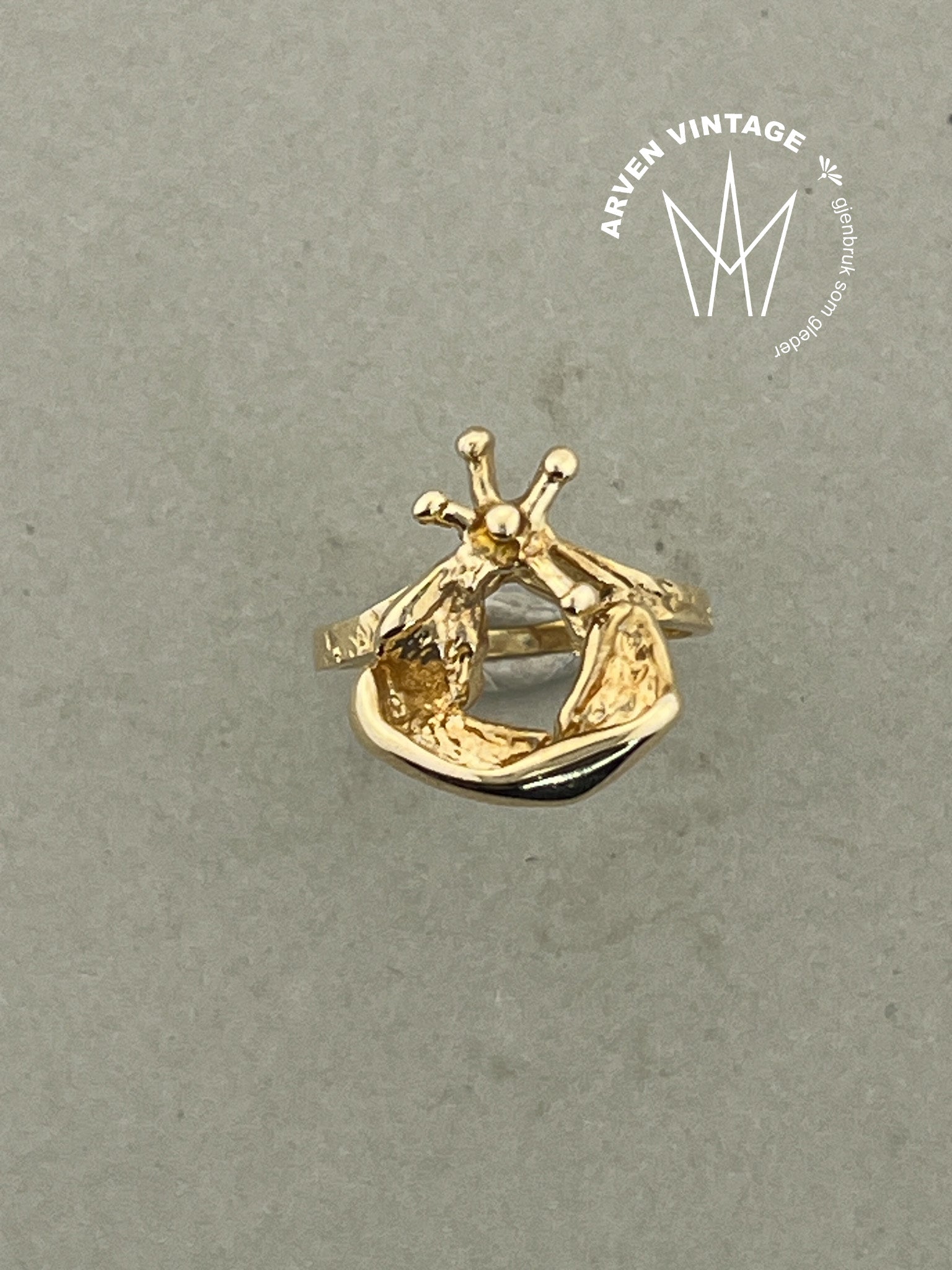 Vintage ring gult gull str50