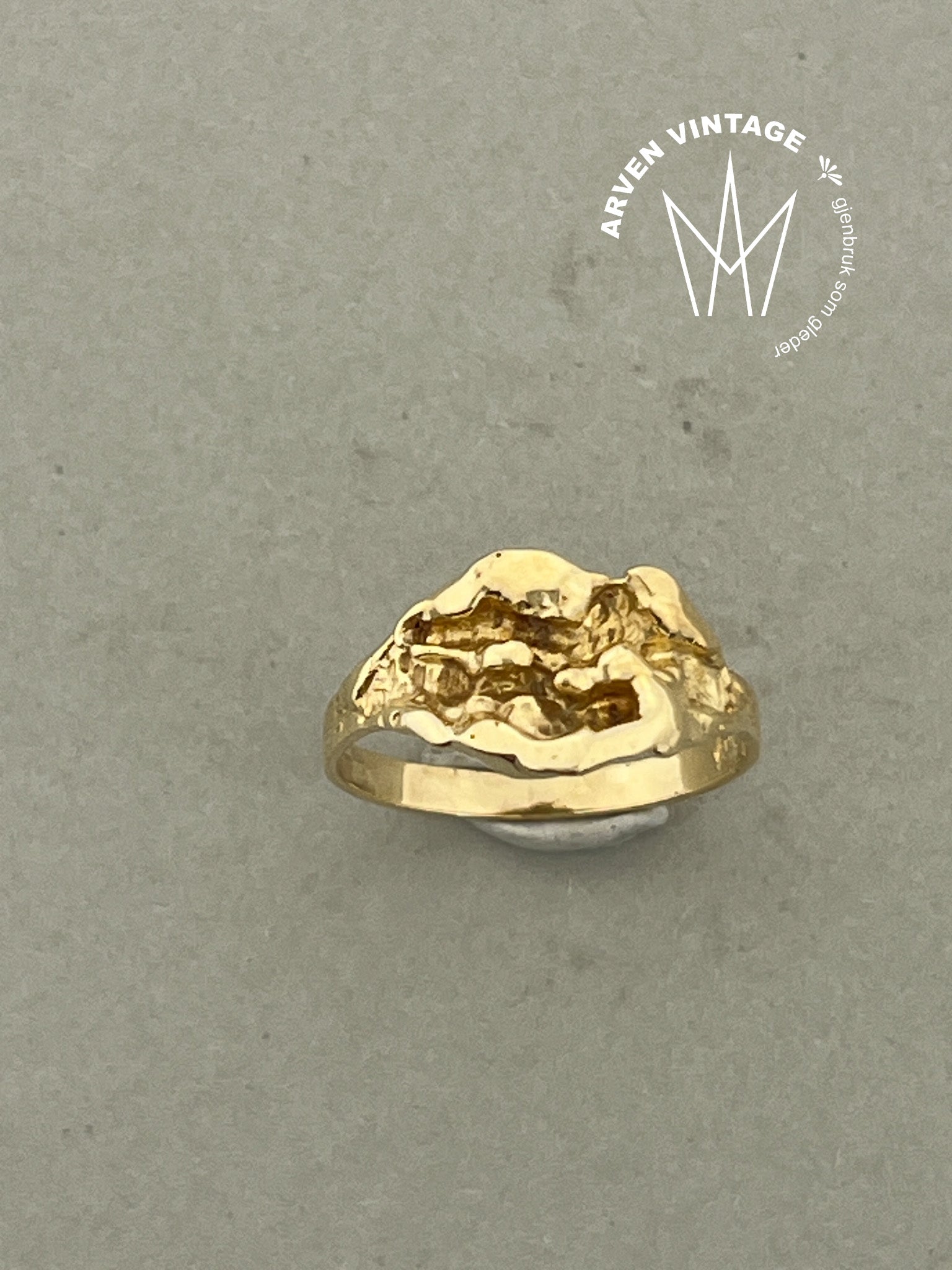 Vintage ring gult gull str57