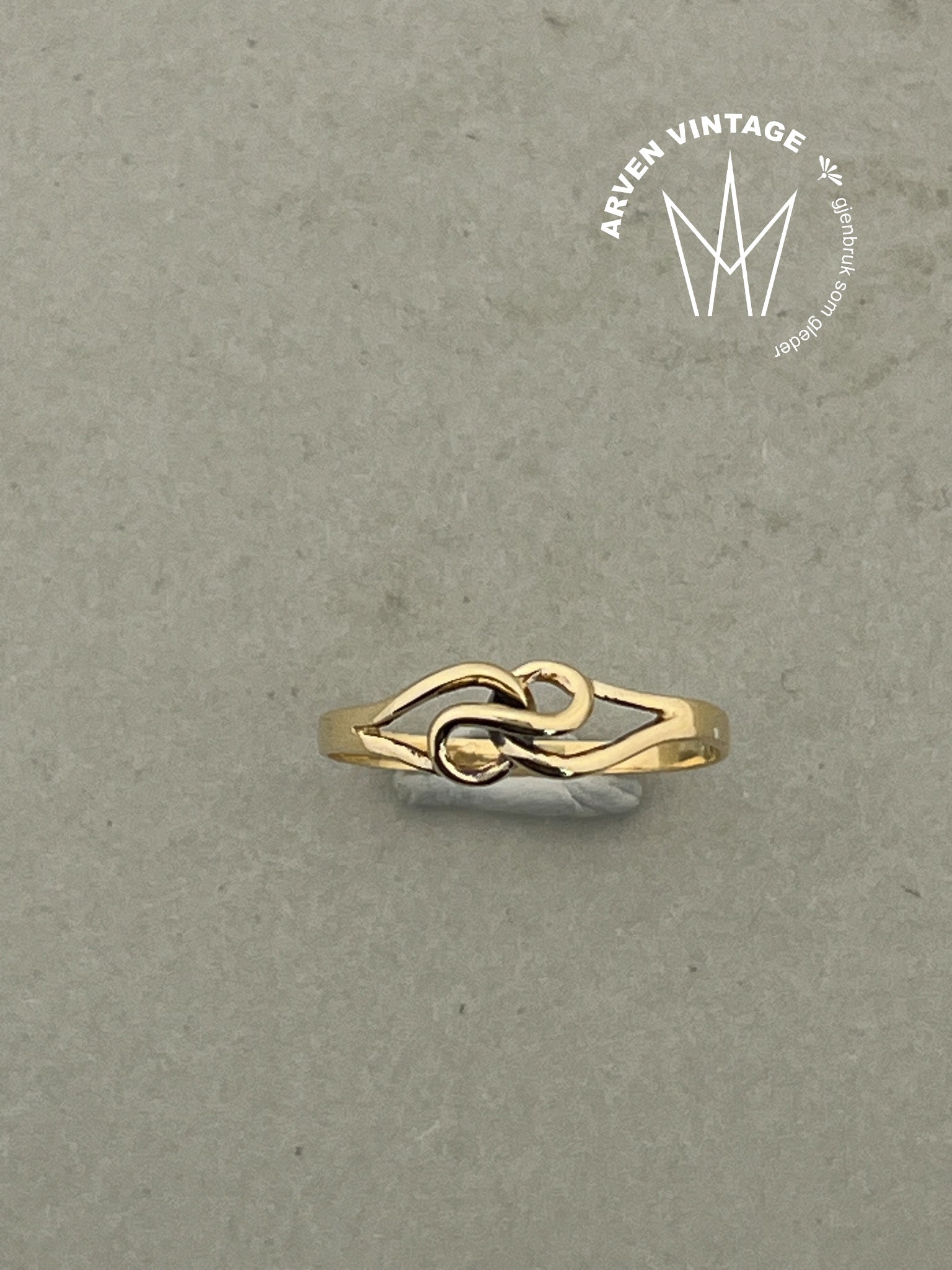 Vintage ring gult gull str54