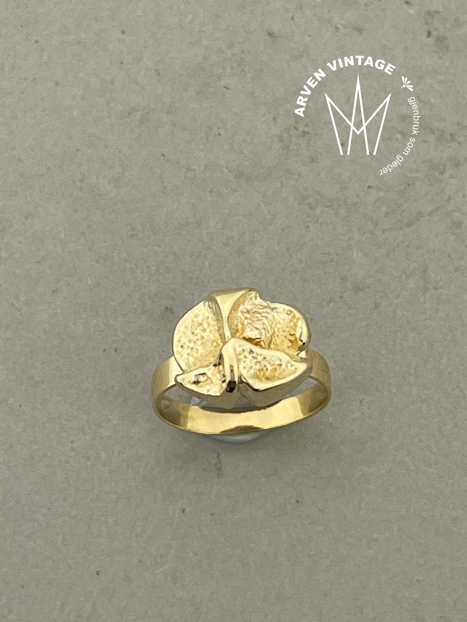Vintage ring gult gull str48