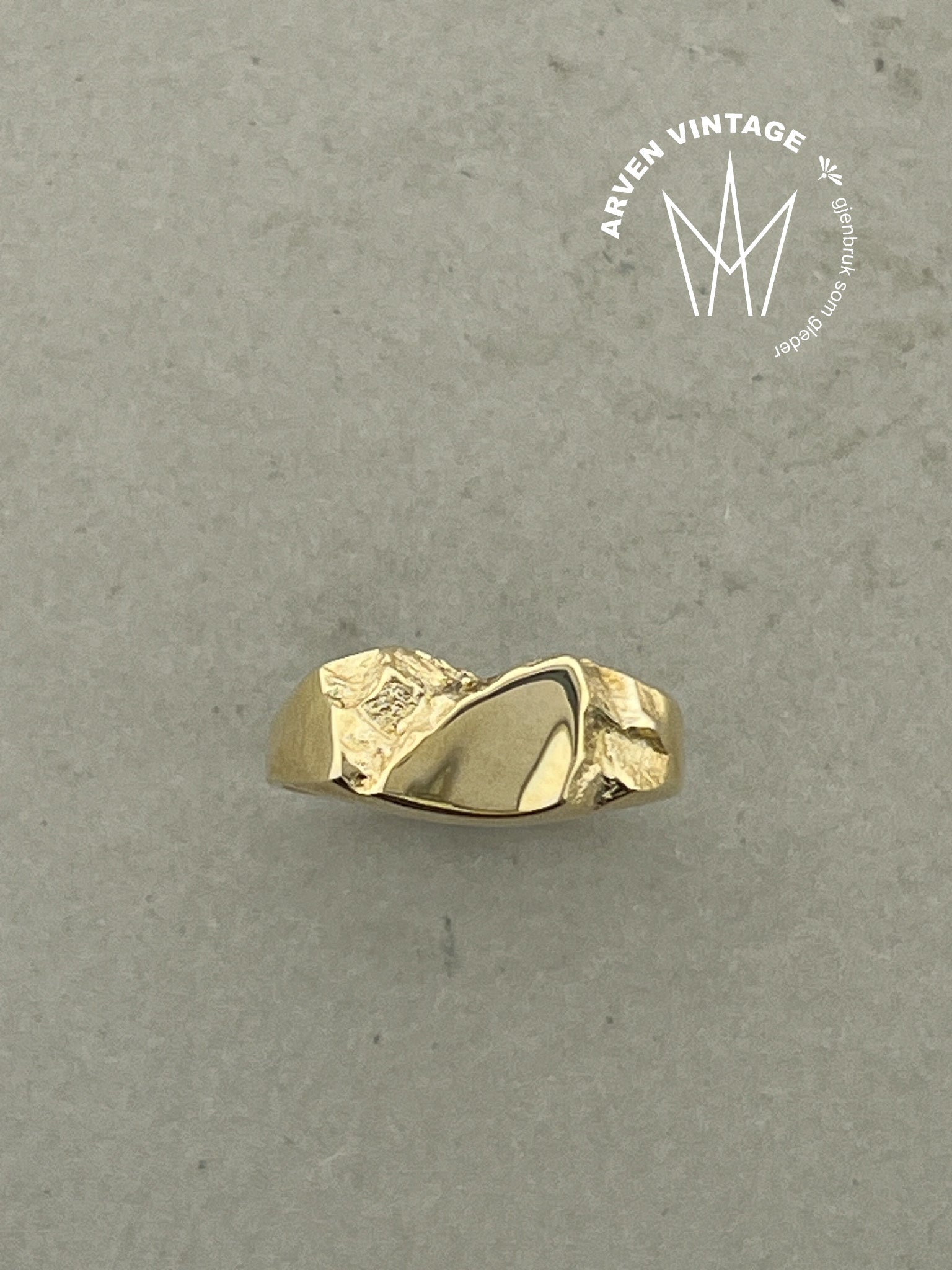 Vintage ring gult gull str54