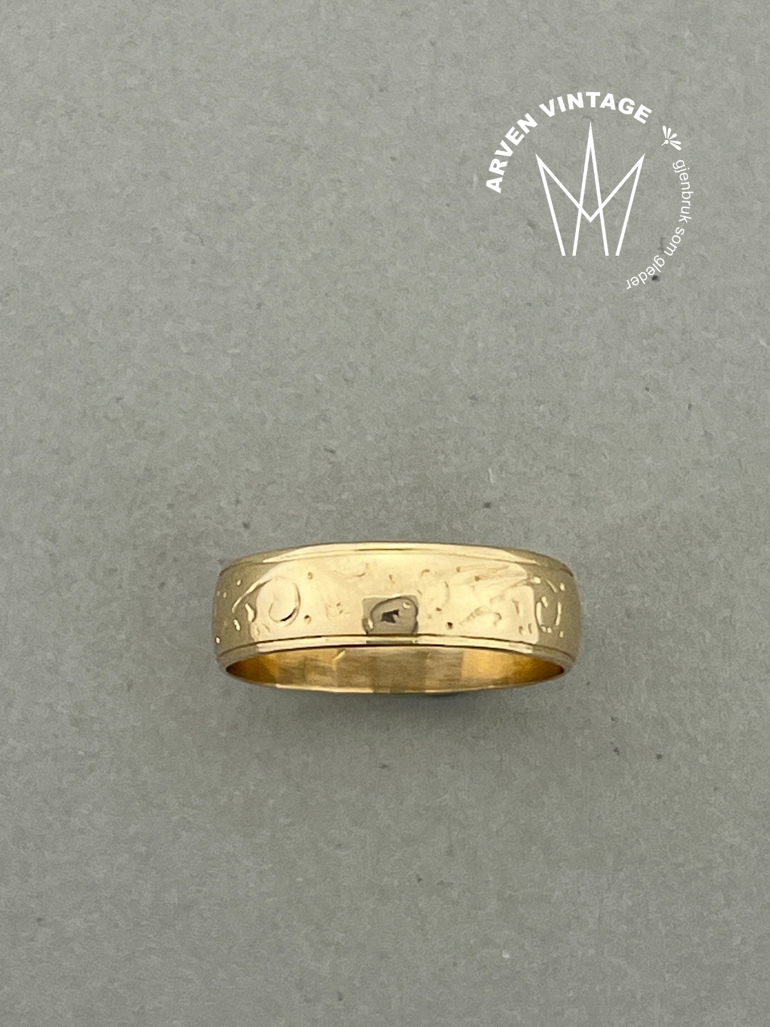 Vintage ring gult gull str58