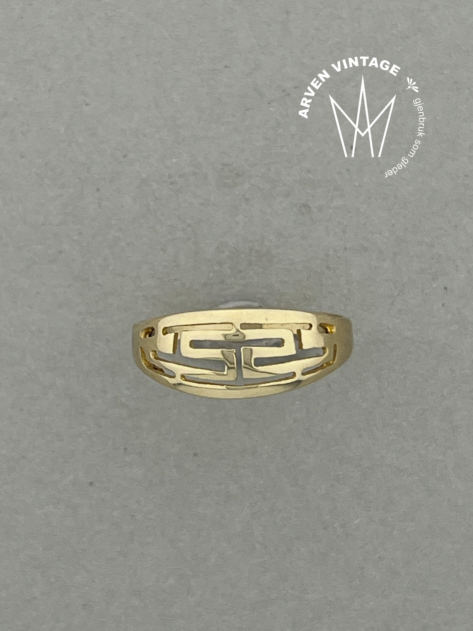 Vintage ring gult gull str57