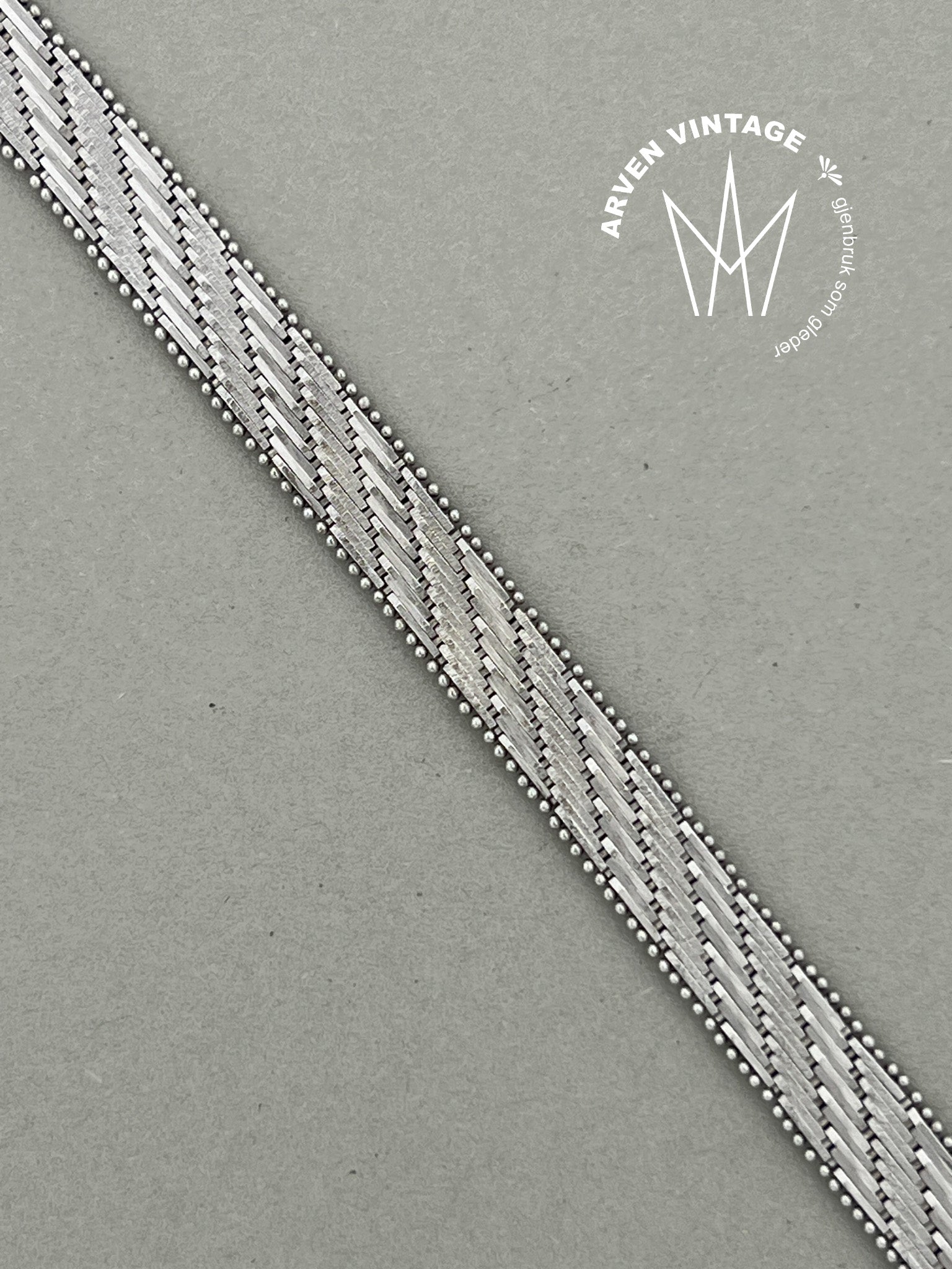 Vintage sølvarmbånd 20,5cm