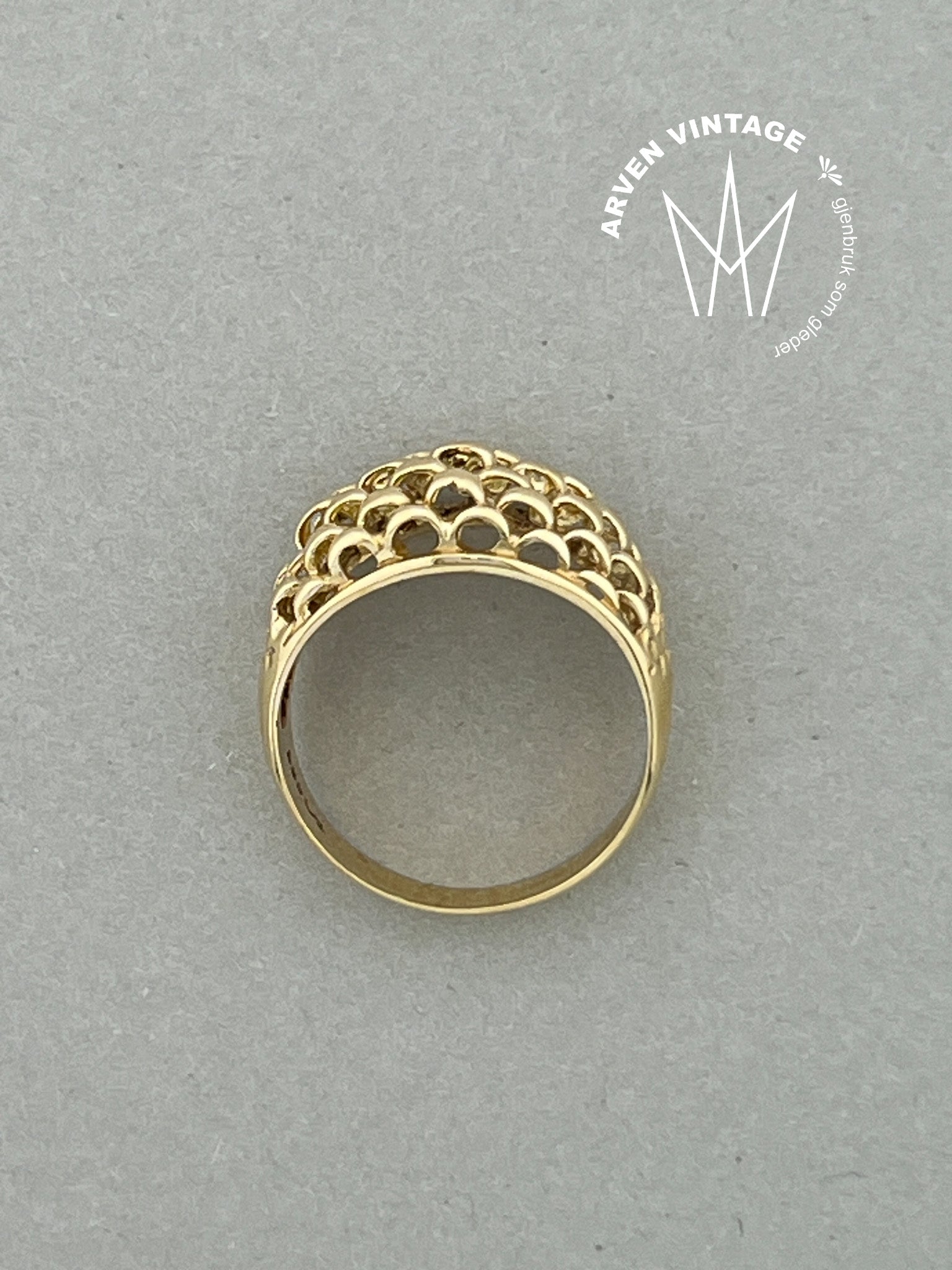 Vintage ring gult gull str52