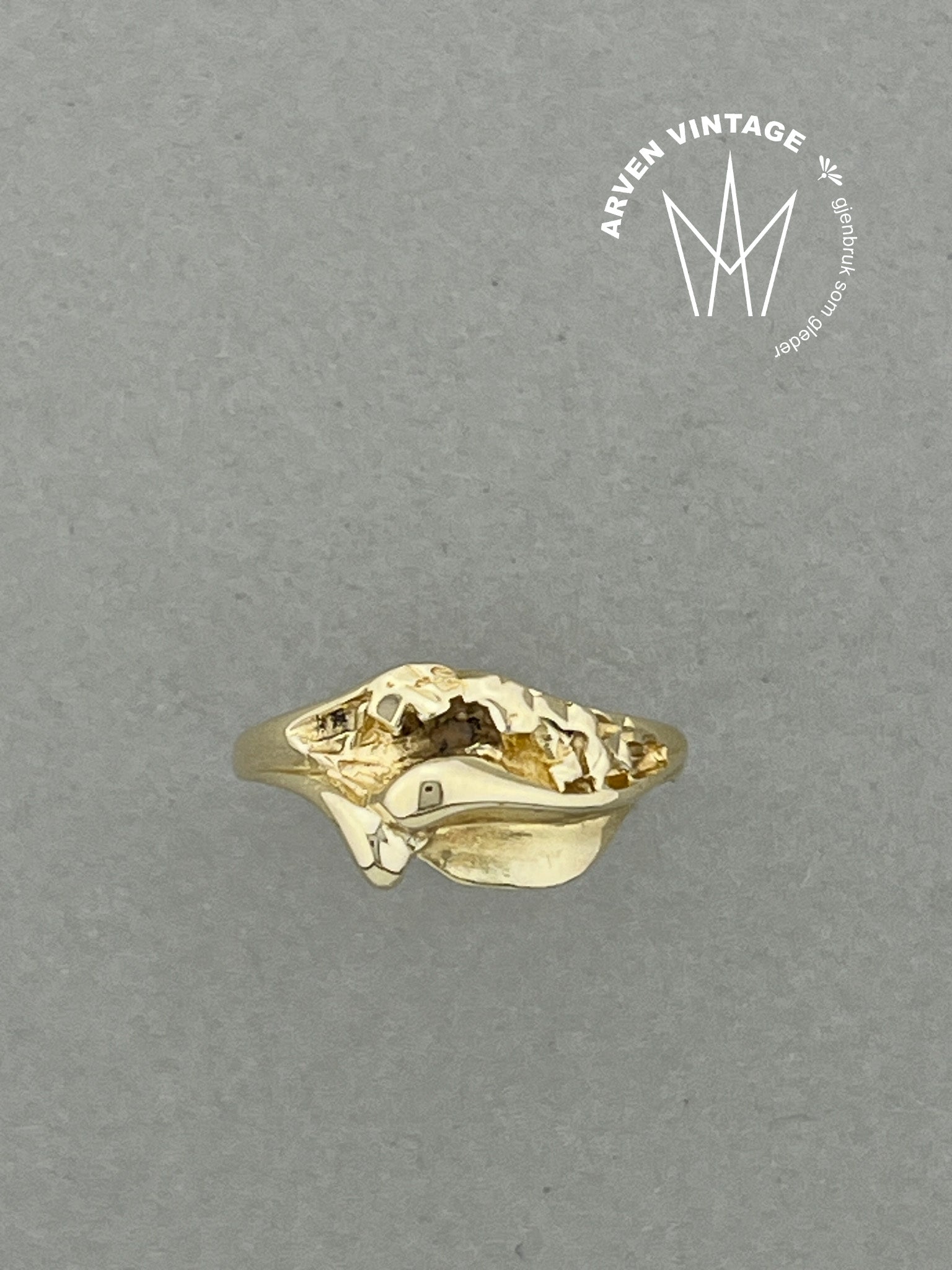 Vintage ring gult gull str57