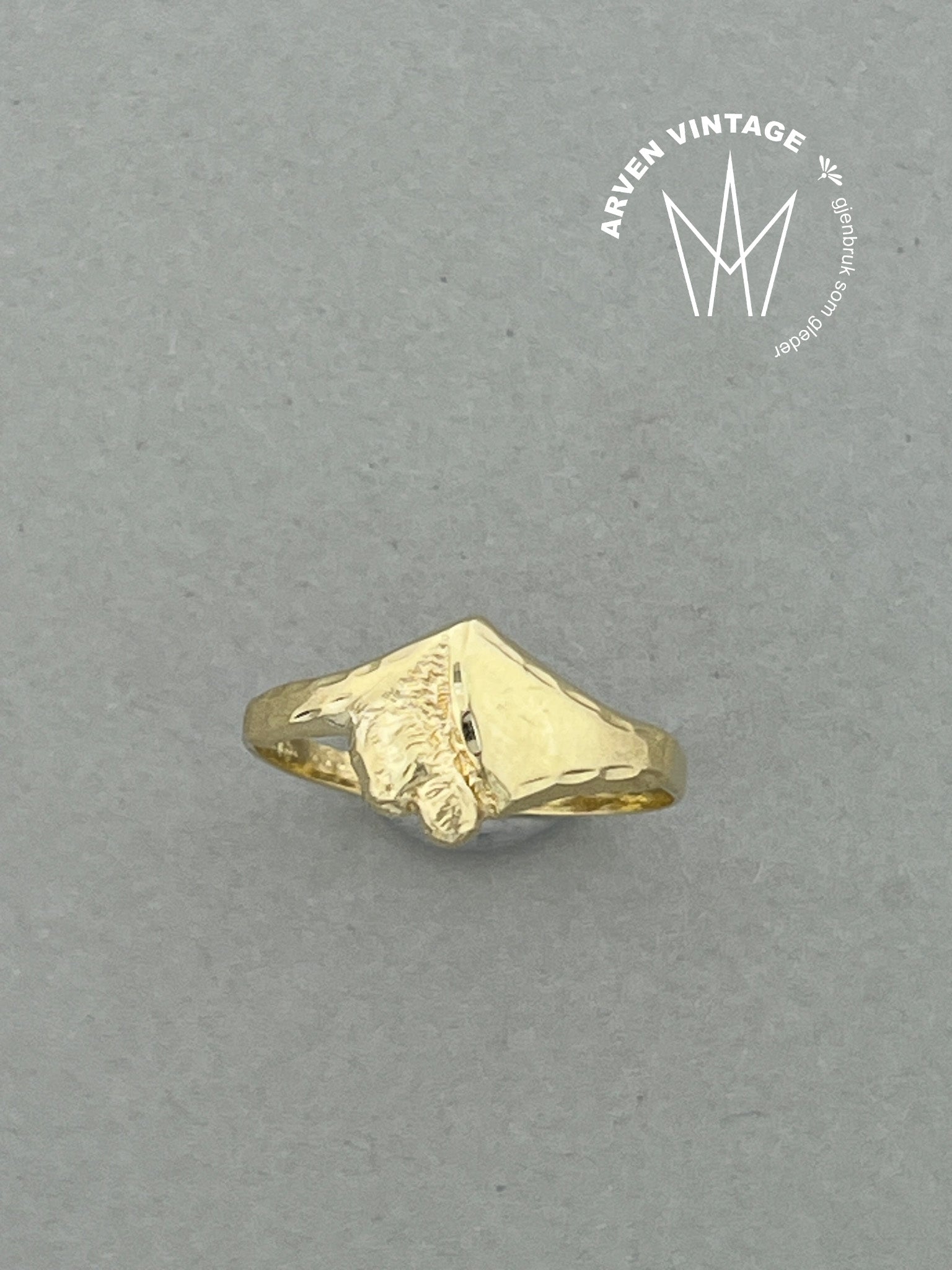 Vintage ring gult gull str58