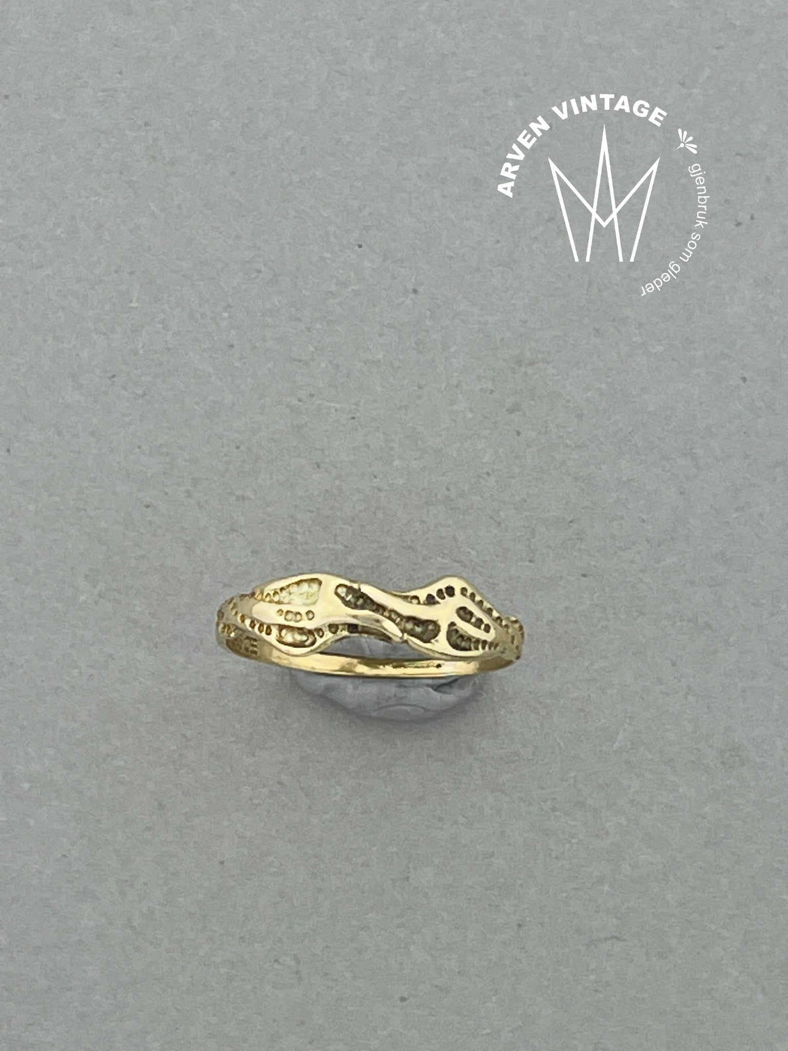 Vintage ring gult gull str47