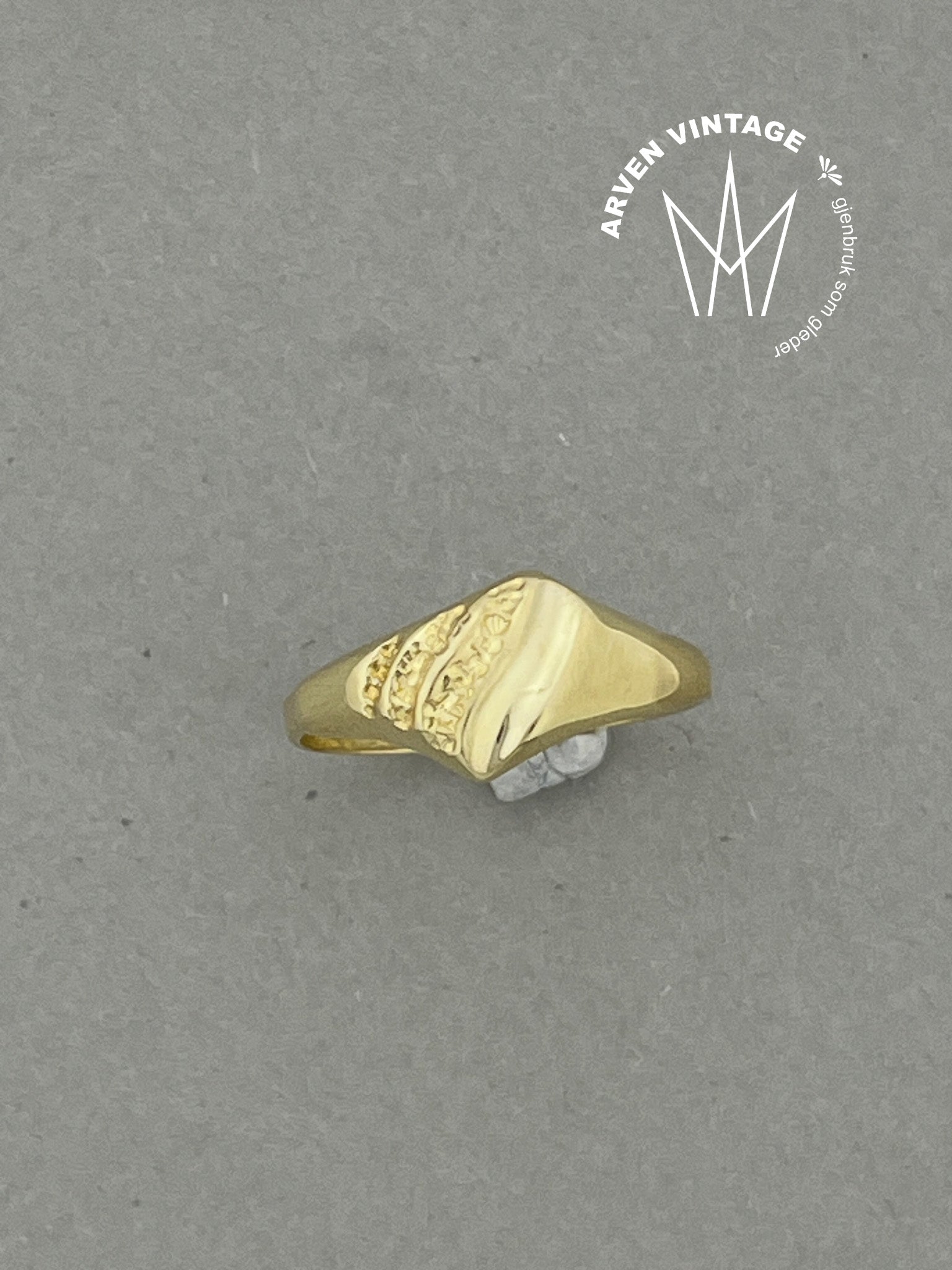 Vintage ring gult gull str 55