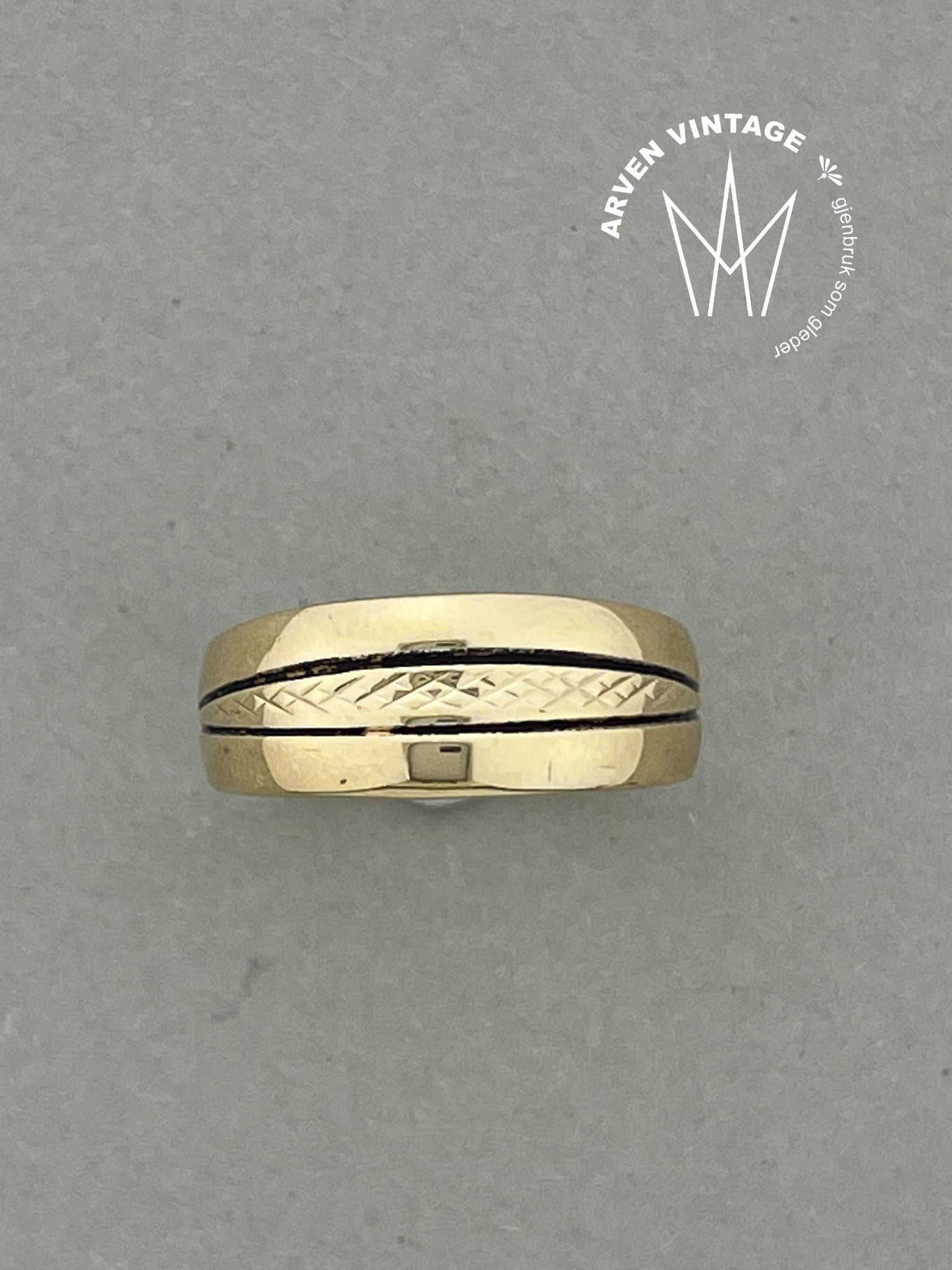 Vintage ring gult gull str61