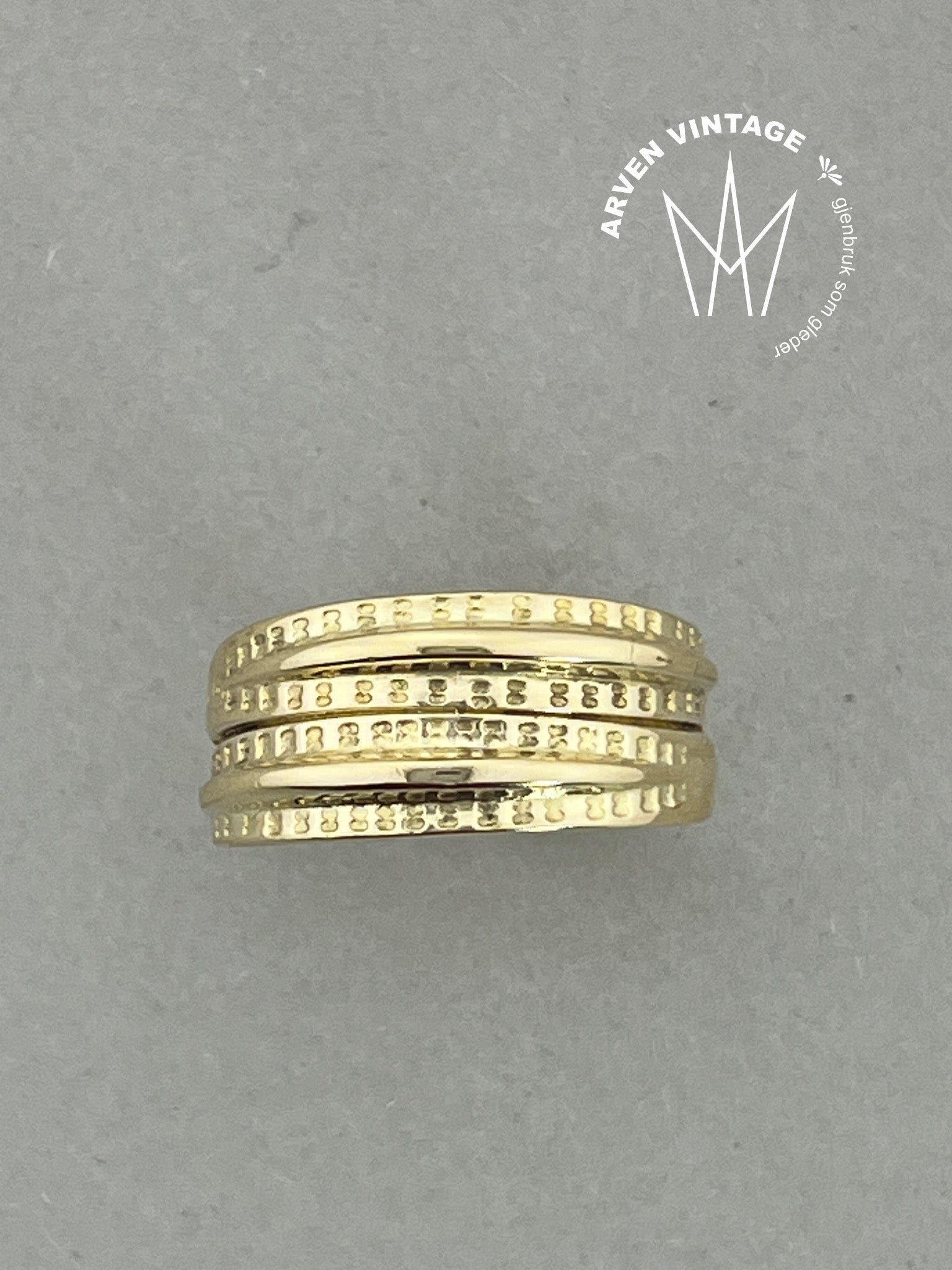 Vintage ring gult gull str60